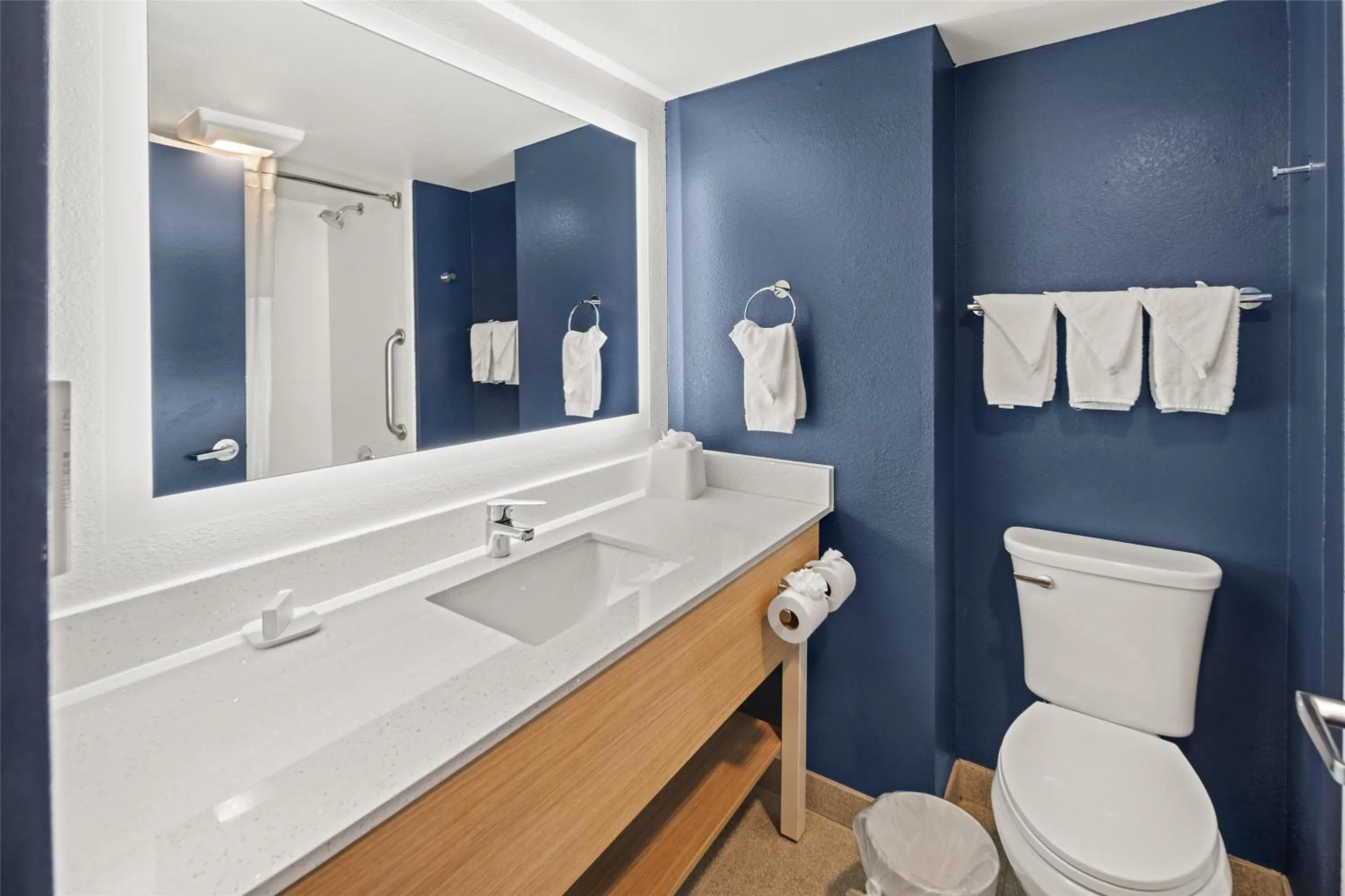 Bathroom in Spark by Hilton Waldorf