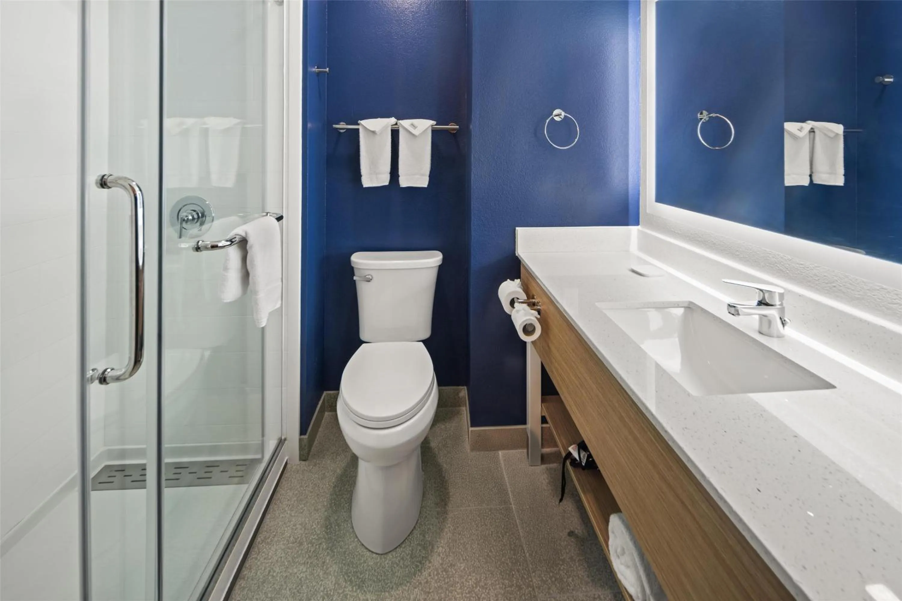 Bathroom in Spark by Hilton Waldorf