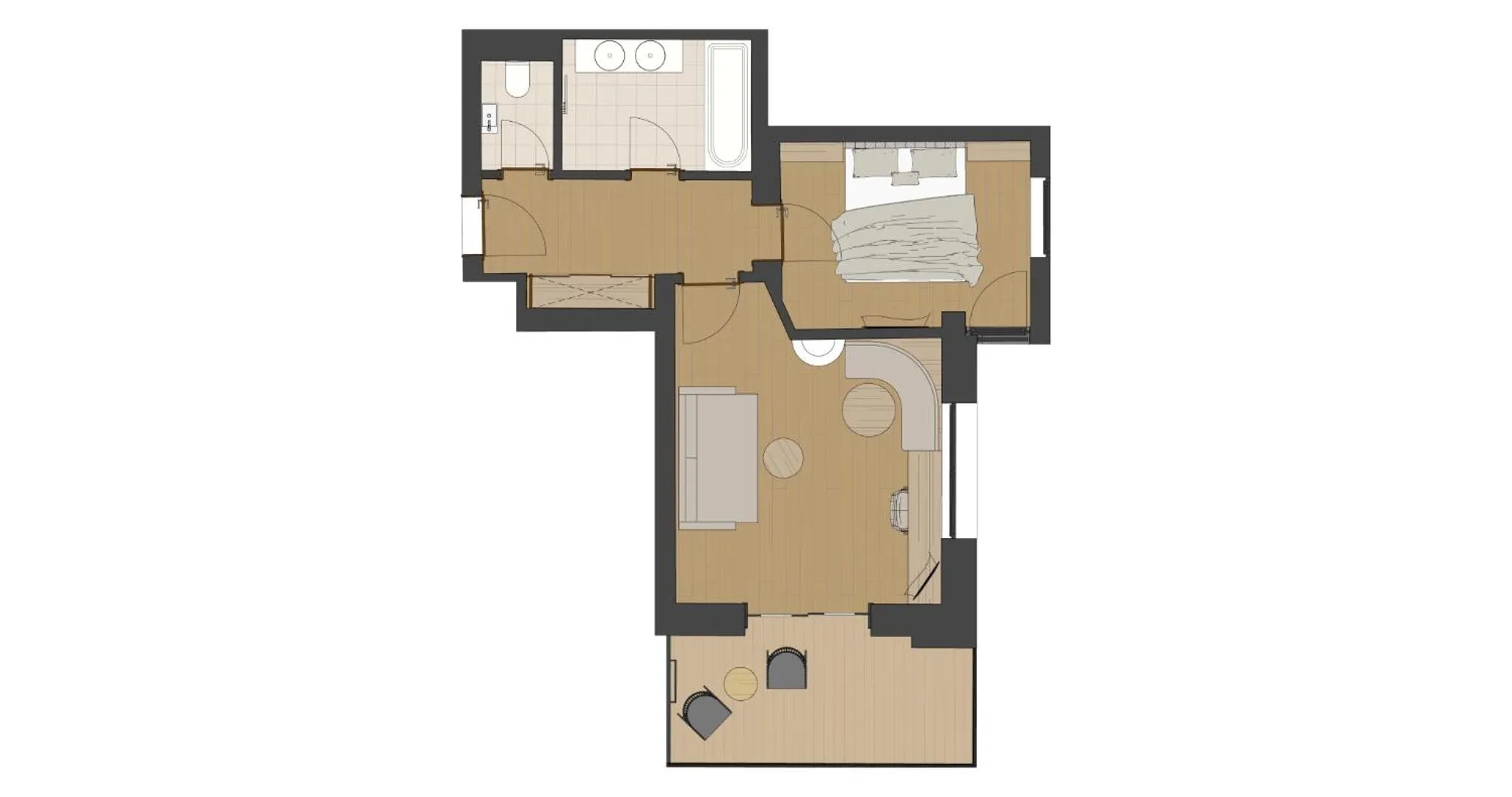 Photo of the whole room in Forster's Naturresort