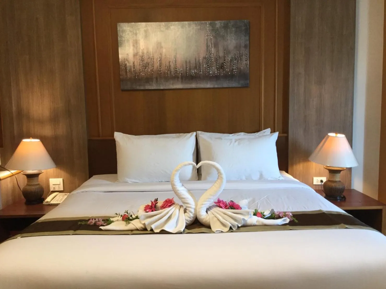 Bed in Siamgrand Hotel