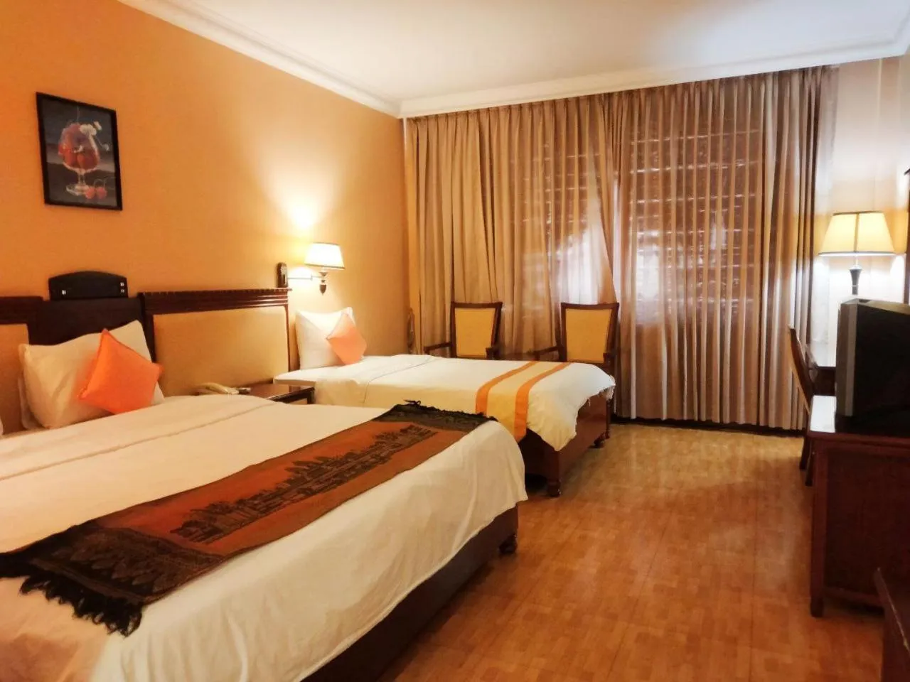 Bed in Stung Sangke Hotel