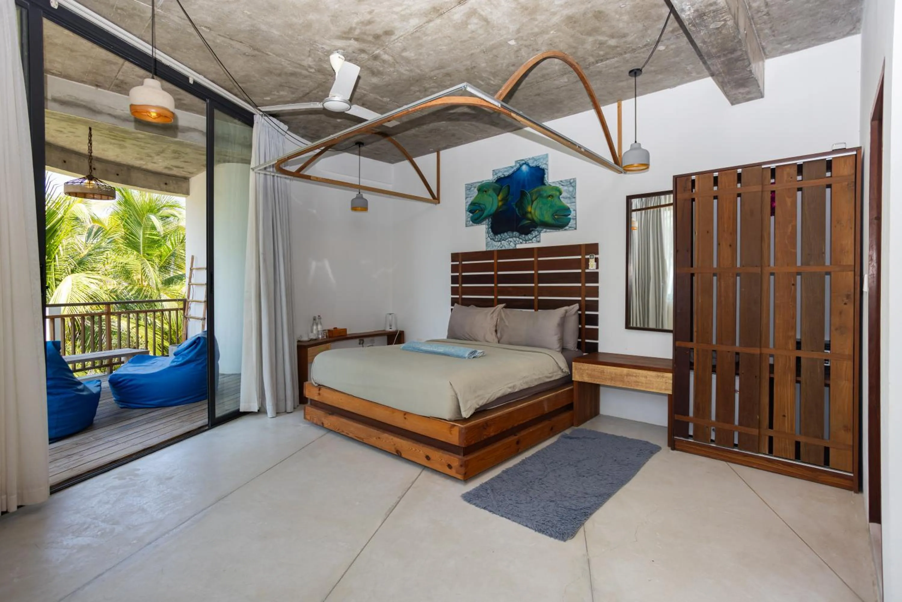 Balcony/Terrace, Bed in Club Gabbiano