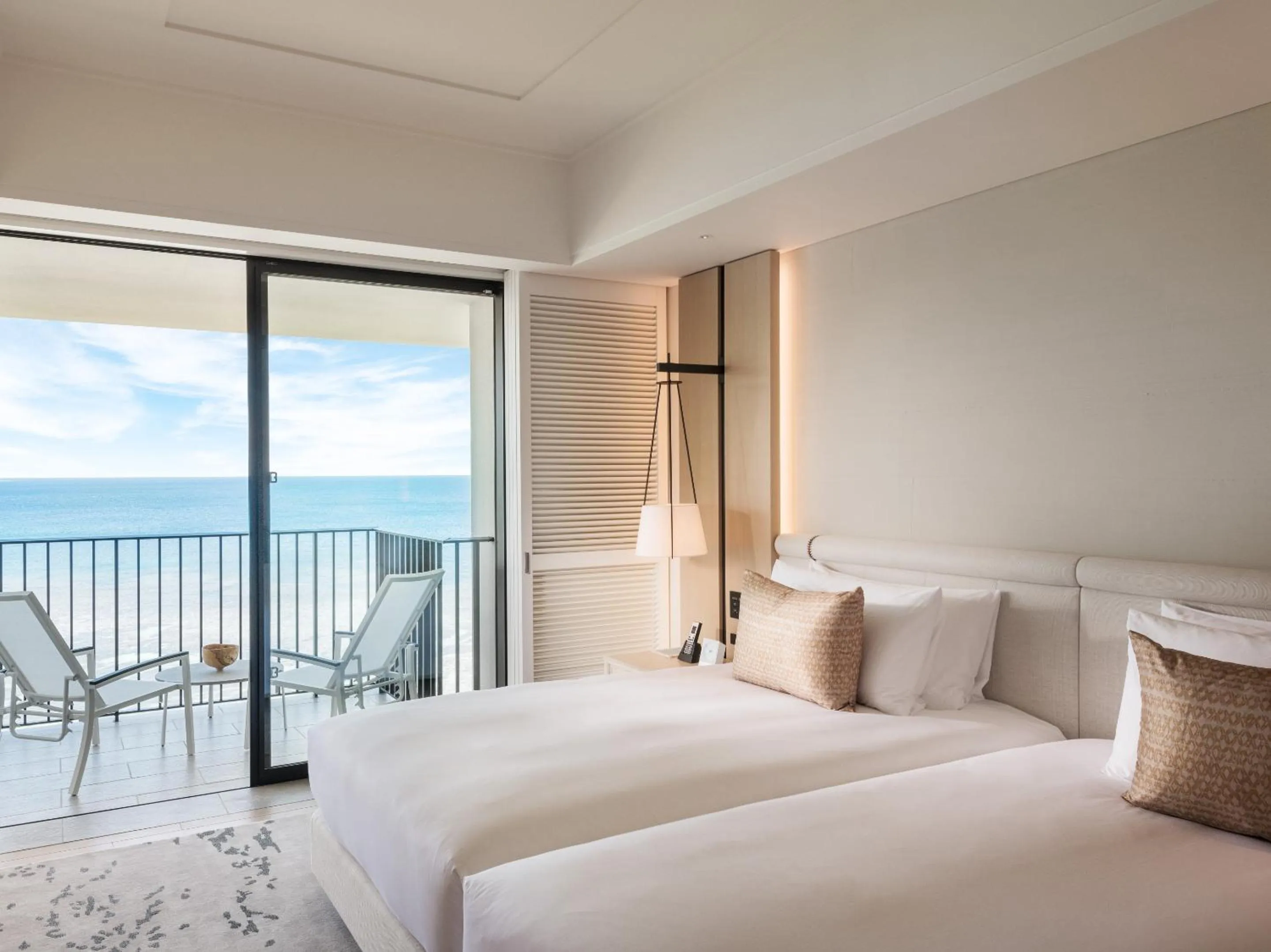 View (from property/room), Bed in Halekulani Okinawa