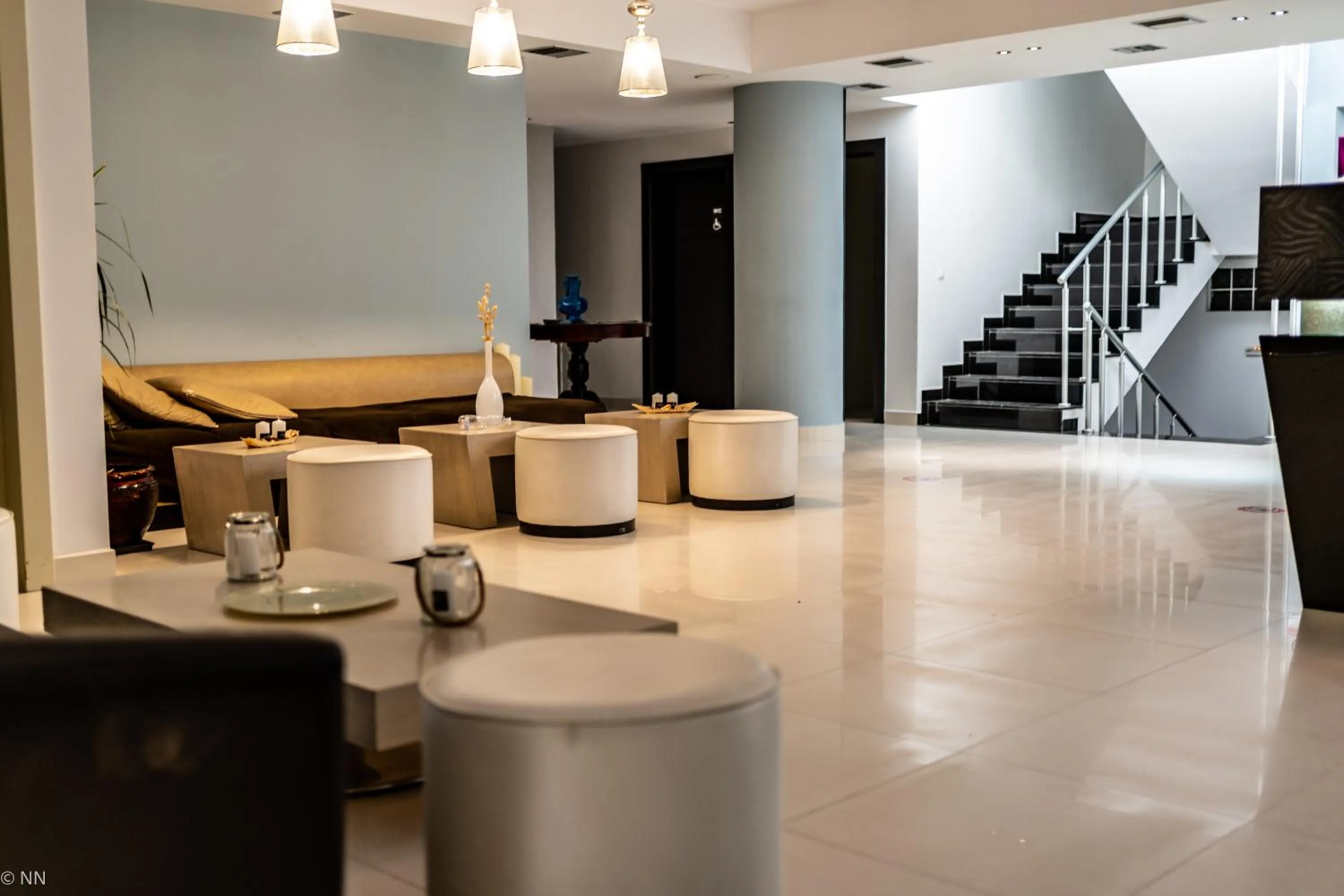Lobby or reception in Dafni Plus Hotel