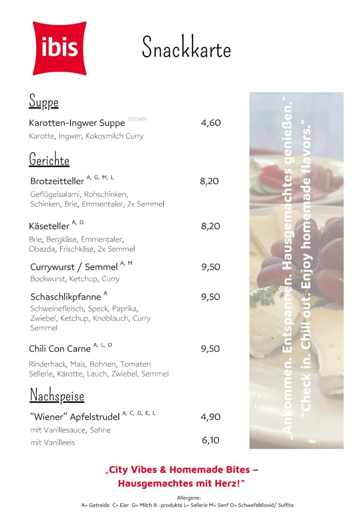 Restaurant/places to eat in ibis Hotel Regensburg City