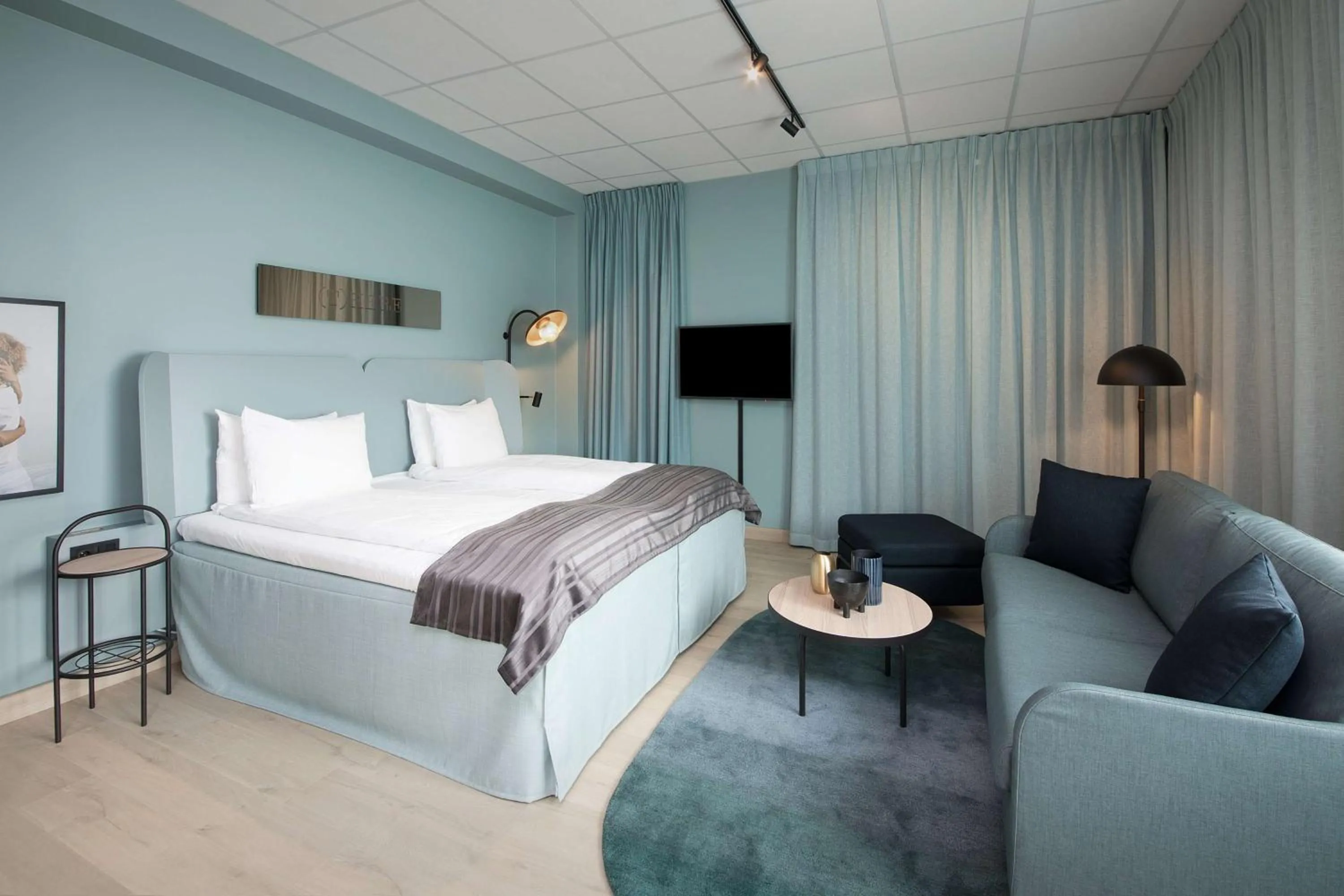 Bedroom, Bed in Scandic Sjølyst