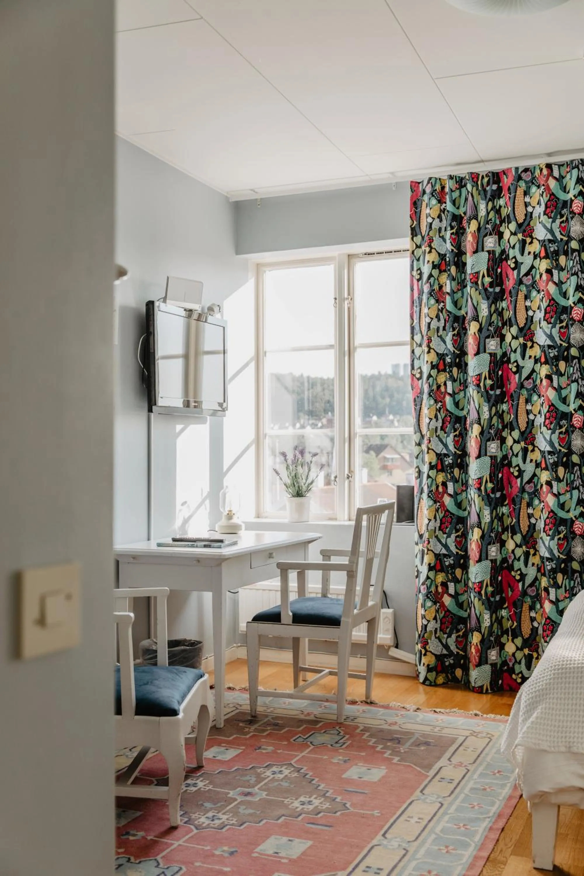 Bedroom, Bed in Slottsparken Motel