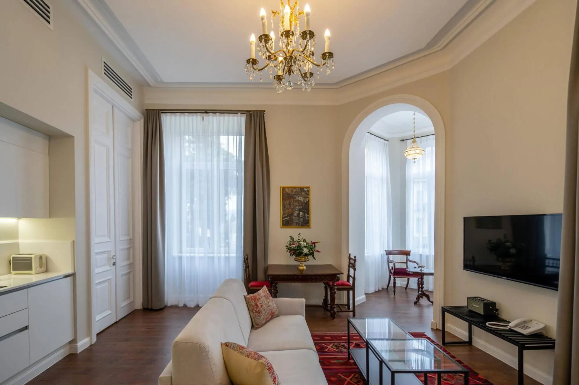 Living room in TIFLIS OPERA Aparthotel