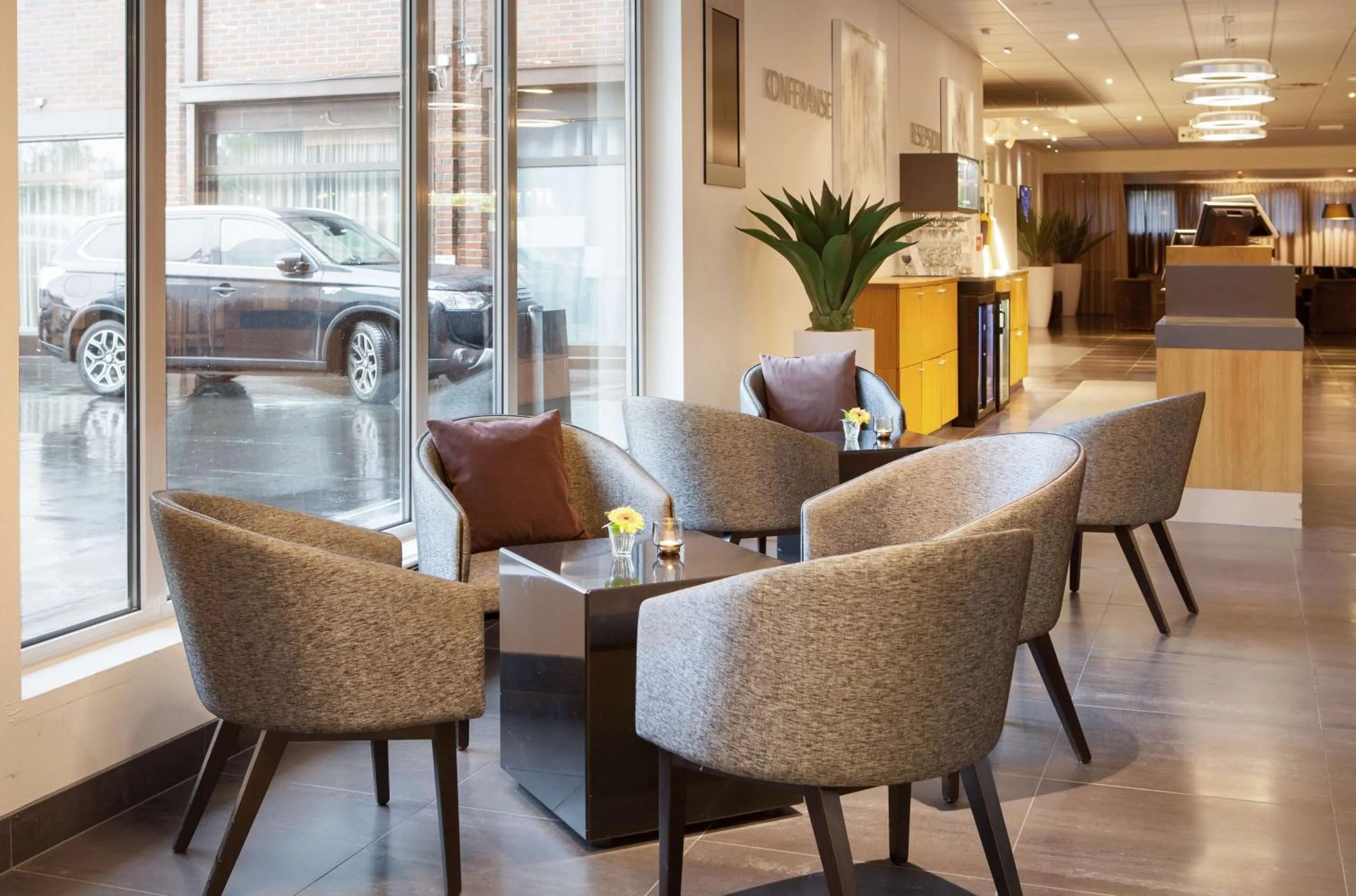 Lobby or reception in Scandic Asker
