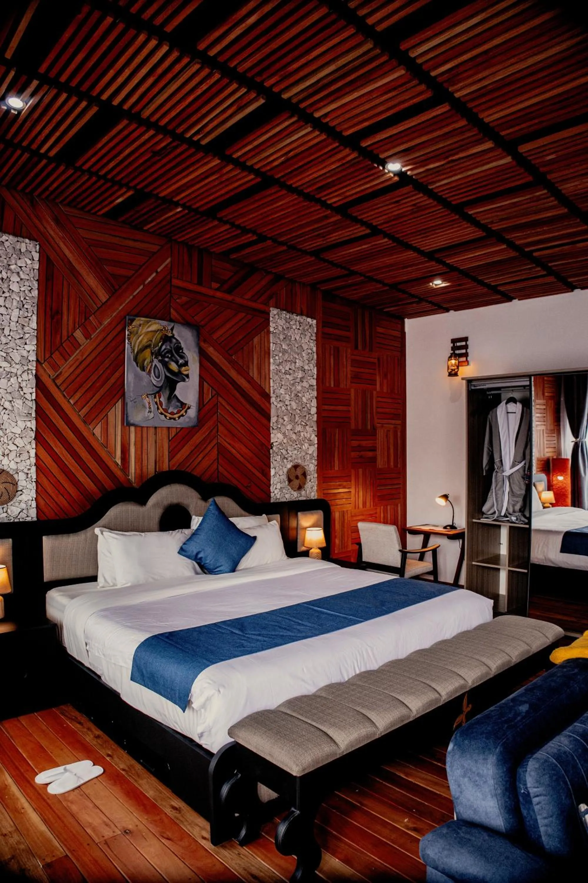 Bed in Ingagi Park View Lodge