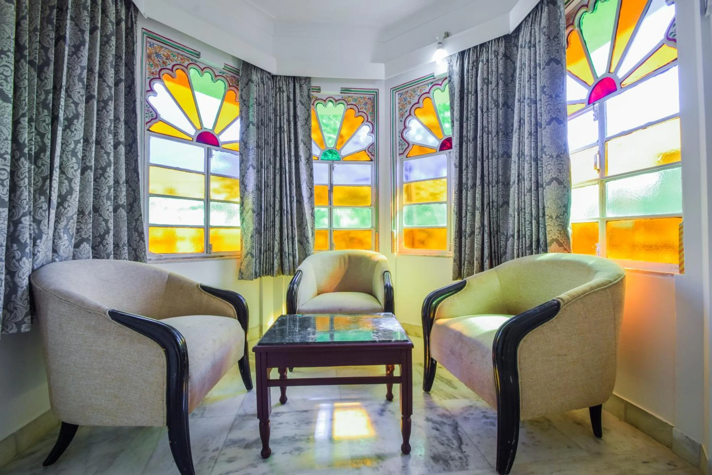 Seating area in Hotel Raj Palace Udaipur