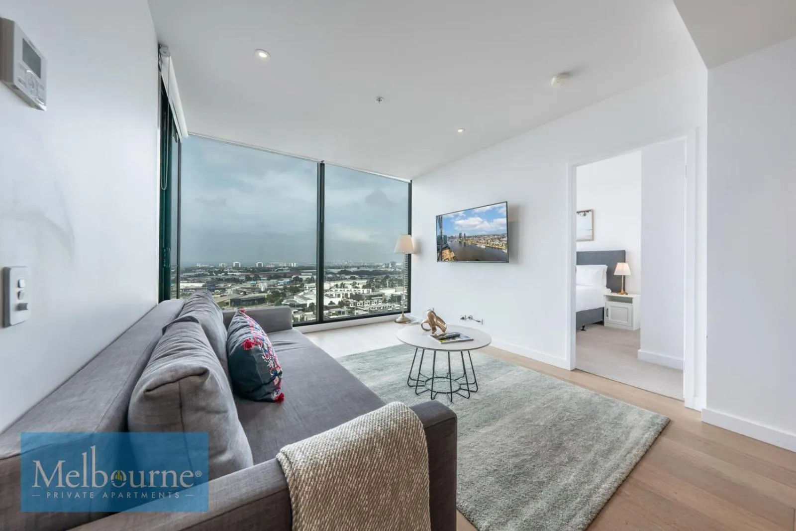 Living room in Melbourne Private Apartments - Collins Wharf Waterfront, Docklands
