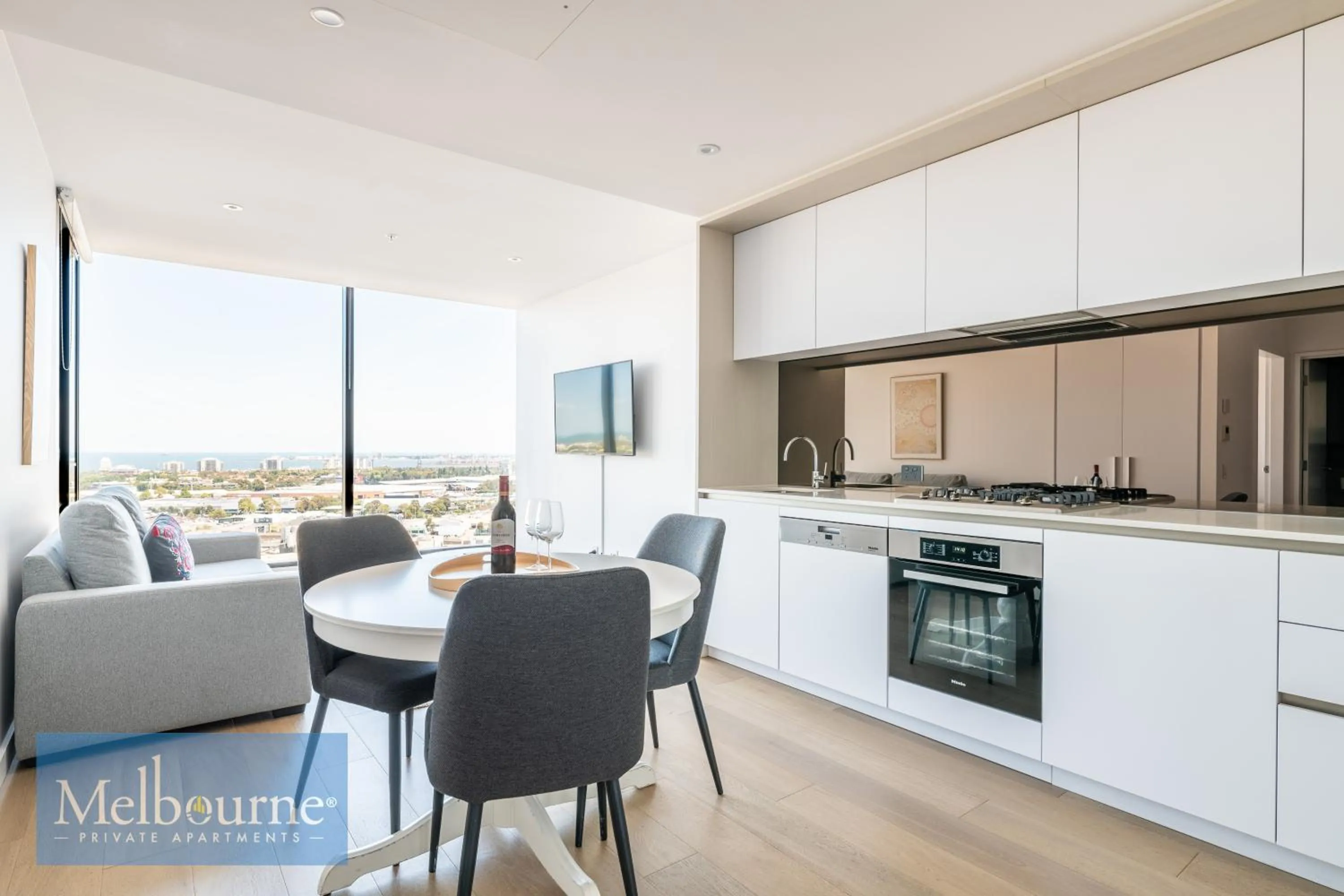 Kitchen or kitchenette in Melbourne Private Apartments - Collins Wharf Waterfront, Docklands