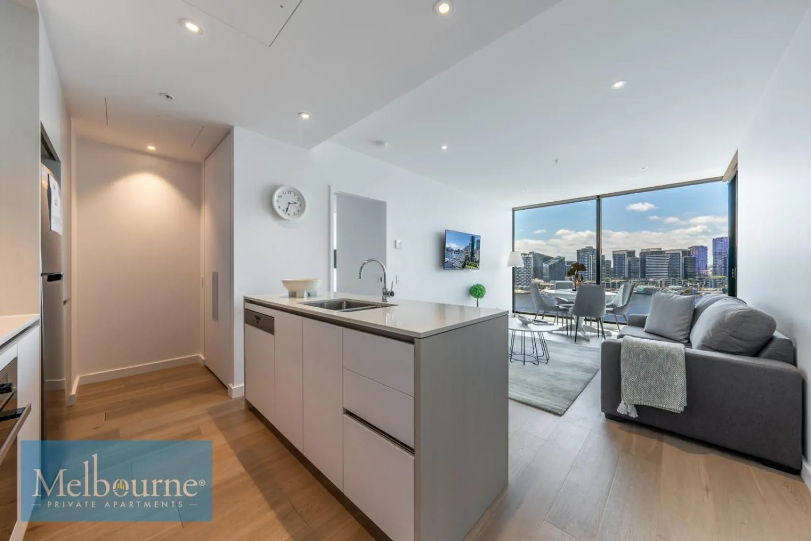 Kitchen or kitchenette in Melbourne Private Apartments - Collins Wharf Waterfront, Docklands