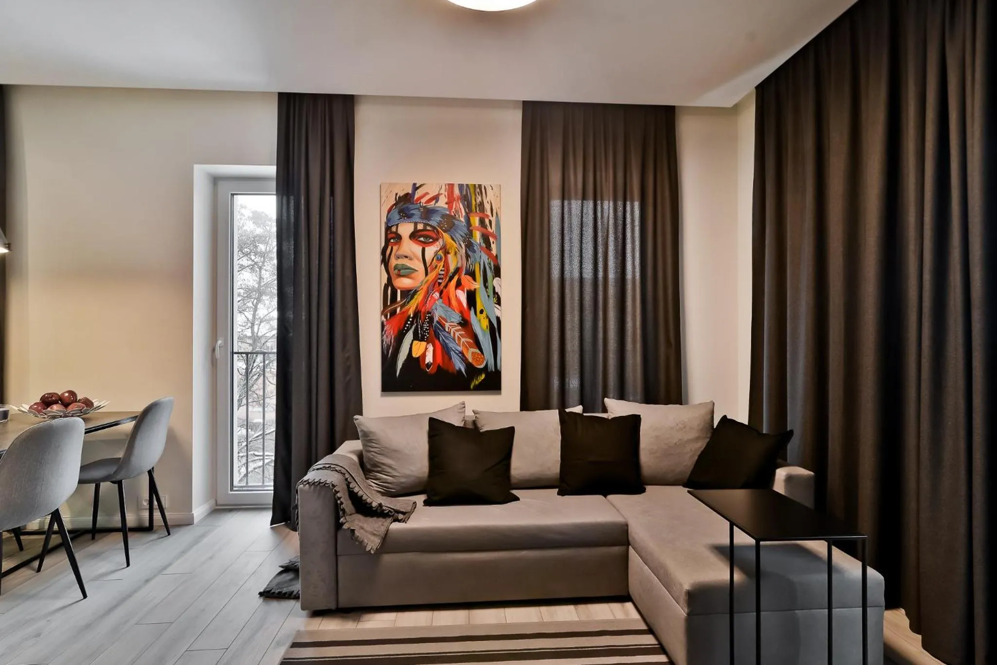 Seating area in City Center Loft 2