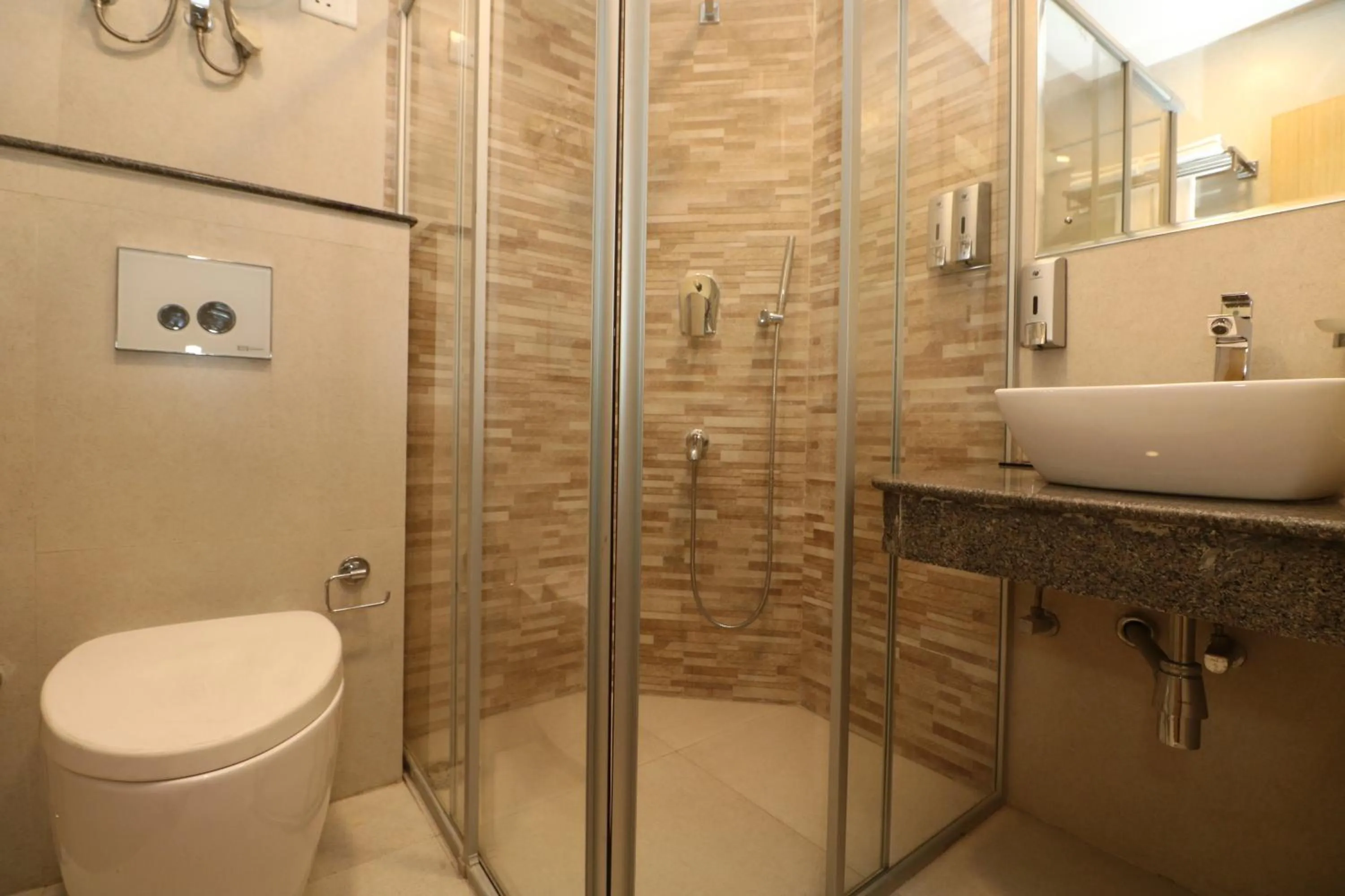 Bathroom in Aristocrat Hotel, New Town, Kolkata