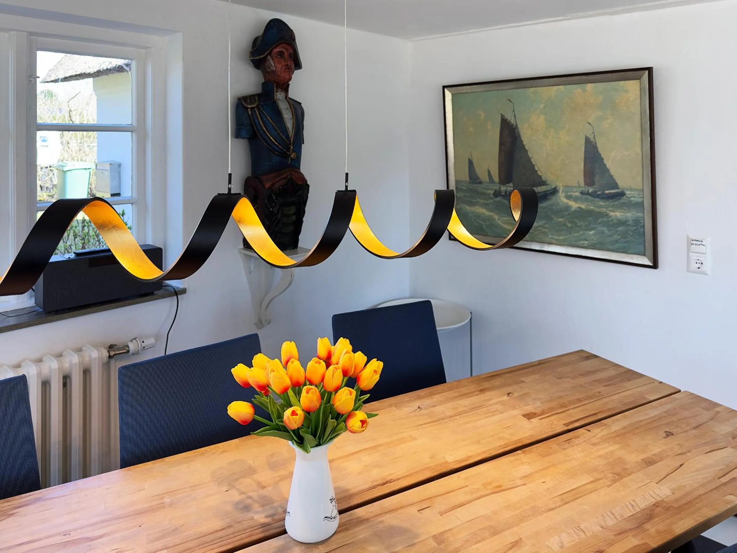 Living room in Friesenhaus Amrum Friesenhaushälfte *Hommelkasche*