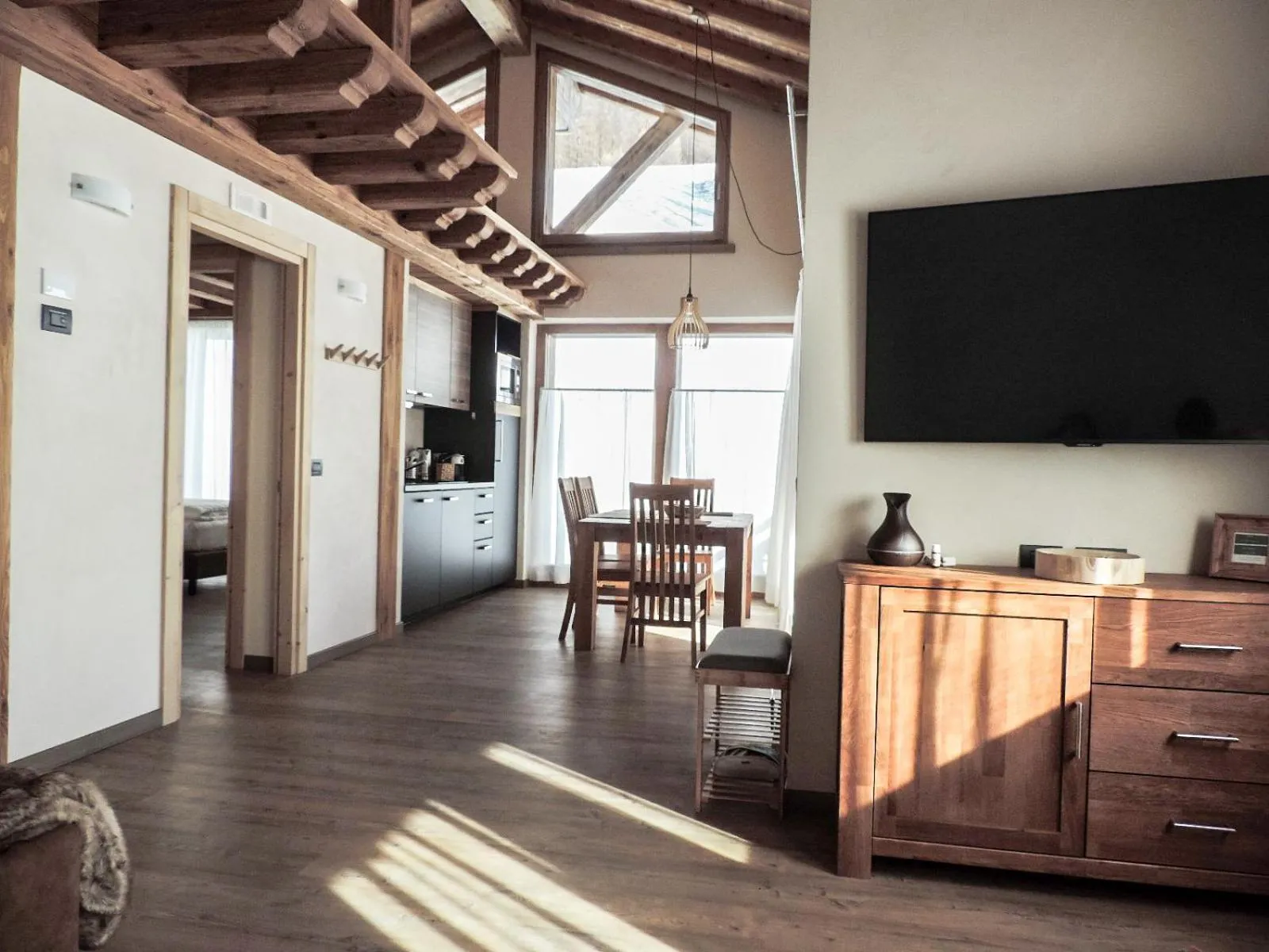 Kitchen or kitchenette in Tilio Chalet