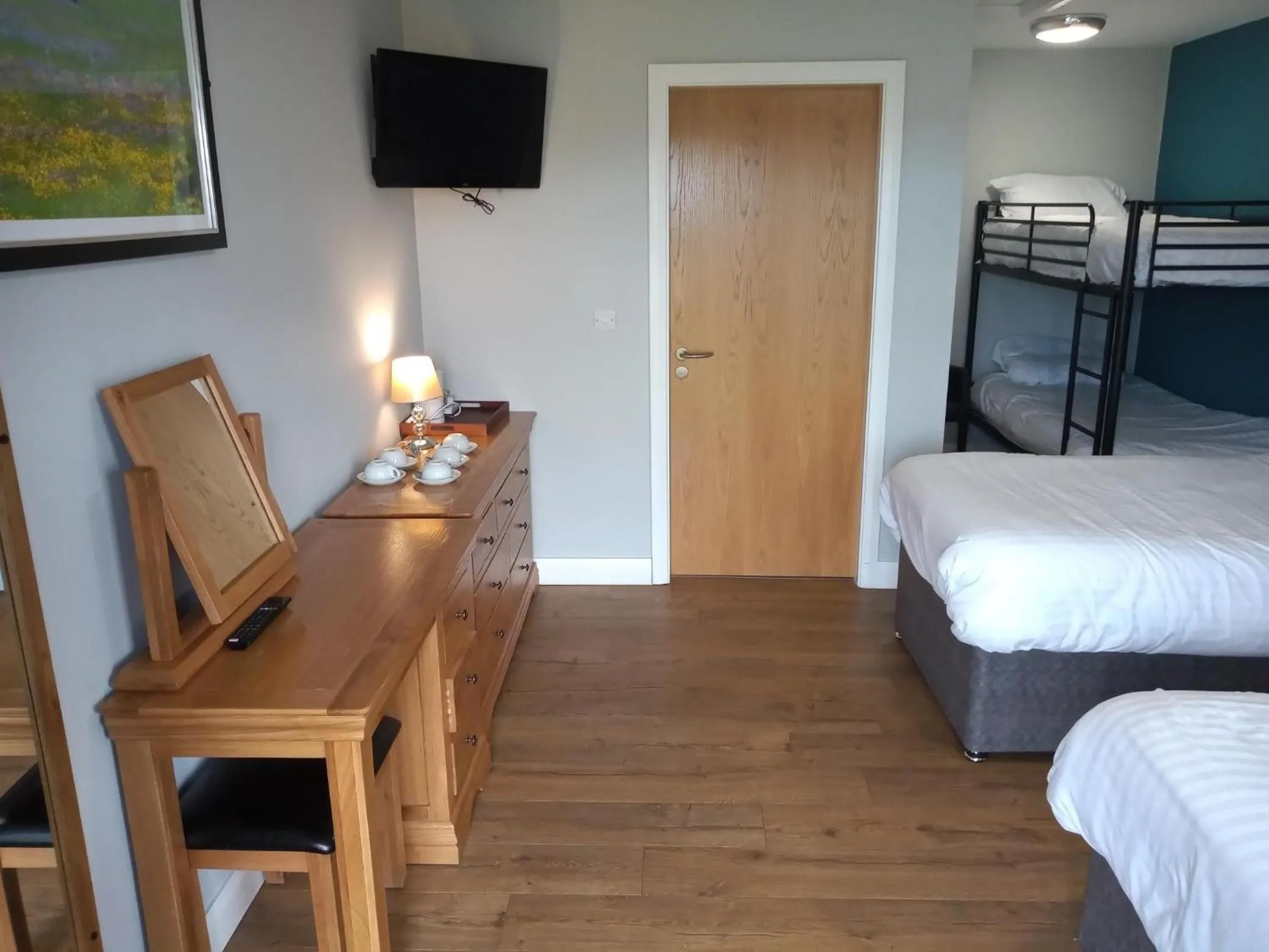 Bed in Standing Stones Lodge