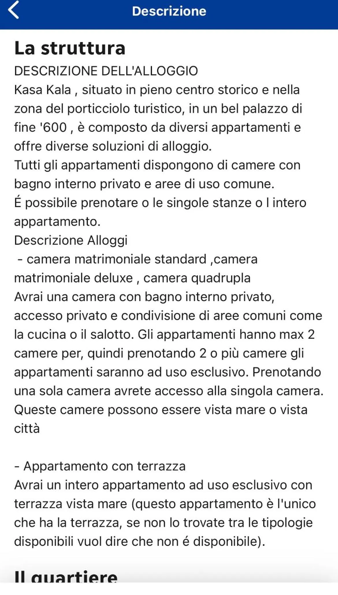 Text overlay in Kasa Kala Rooms & Apartments