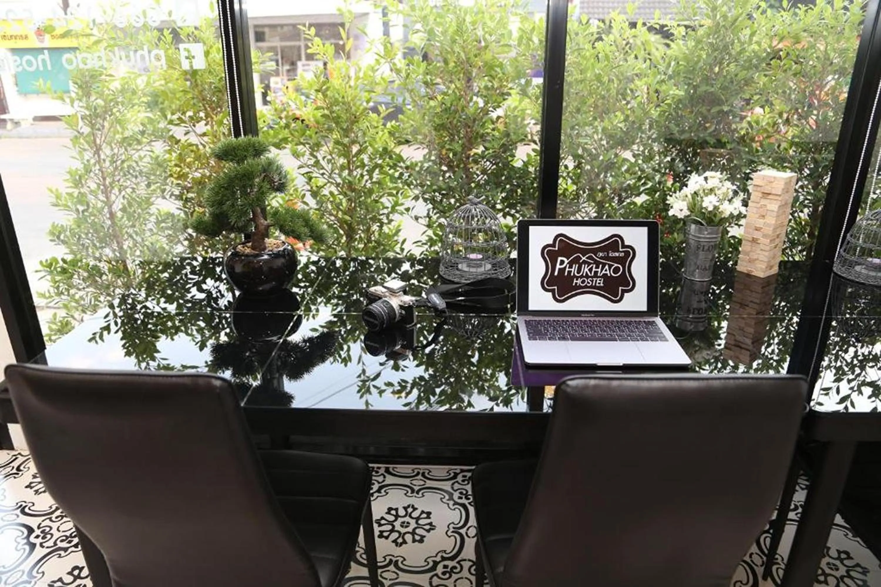 Seating area in Phukhao Hostel