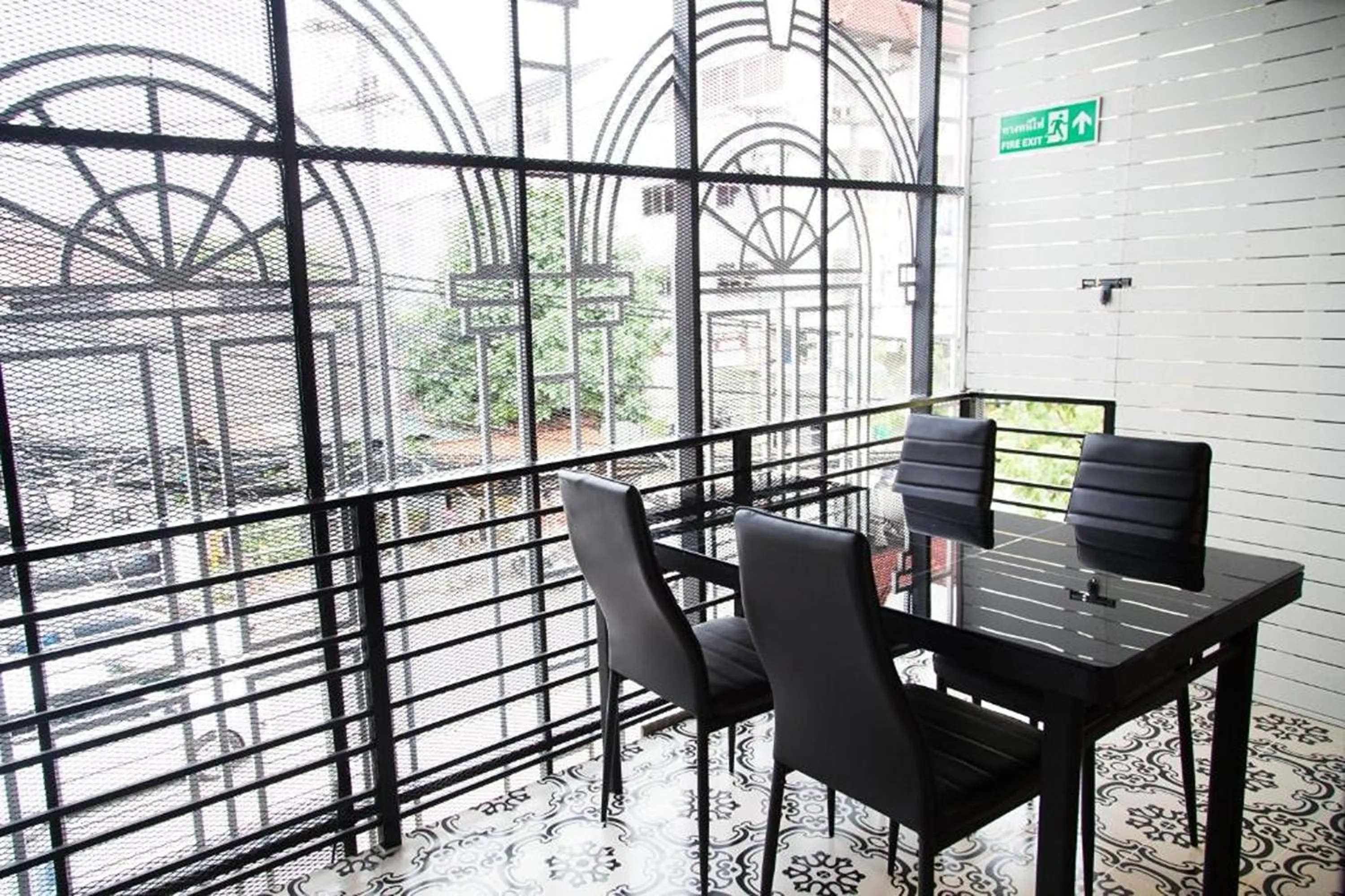 Seating area in Phukhao Hostel