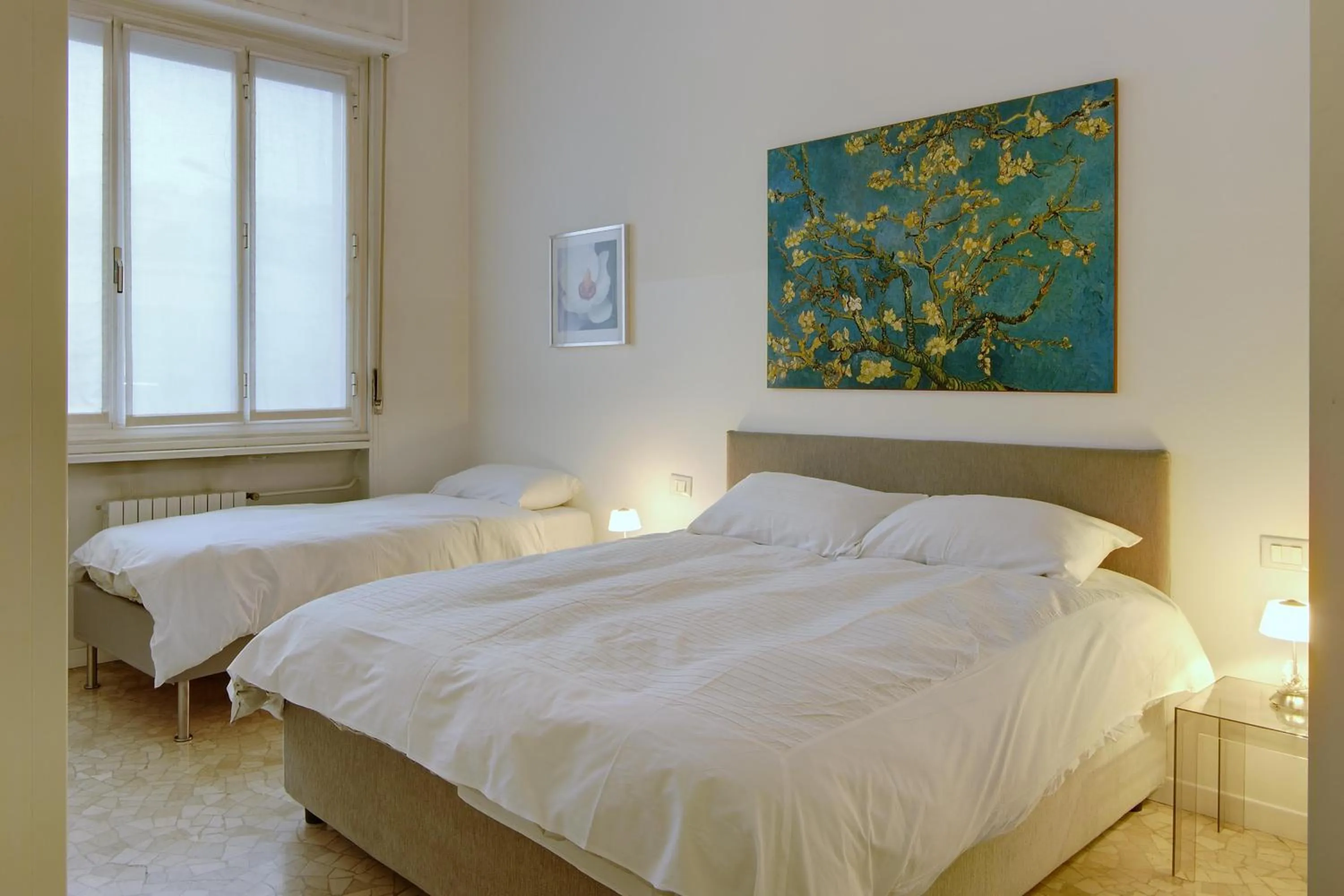 Bedroom, Bed in Milan Apartment Rental