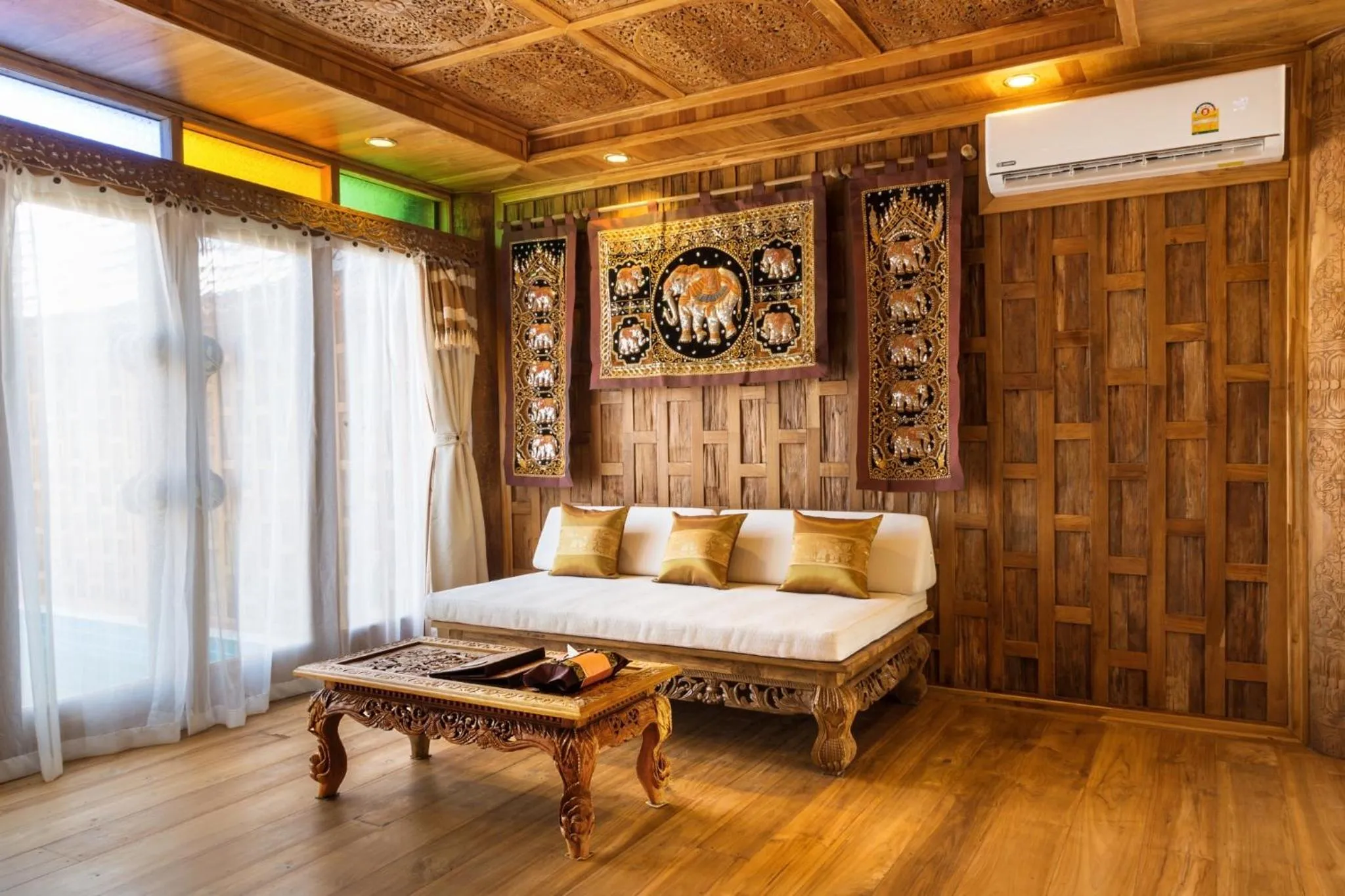 Living room, Bed in Santhiya Phuket Natai Resort & Spa