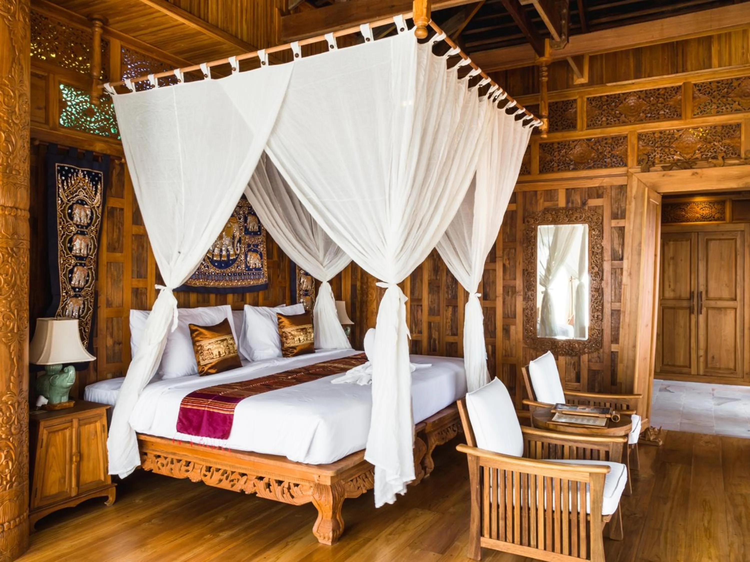 Bed in Santhiya Phuket Natai Resort & Spa