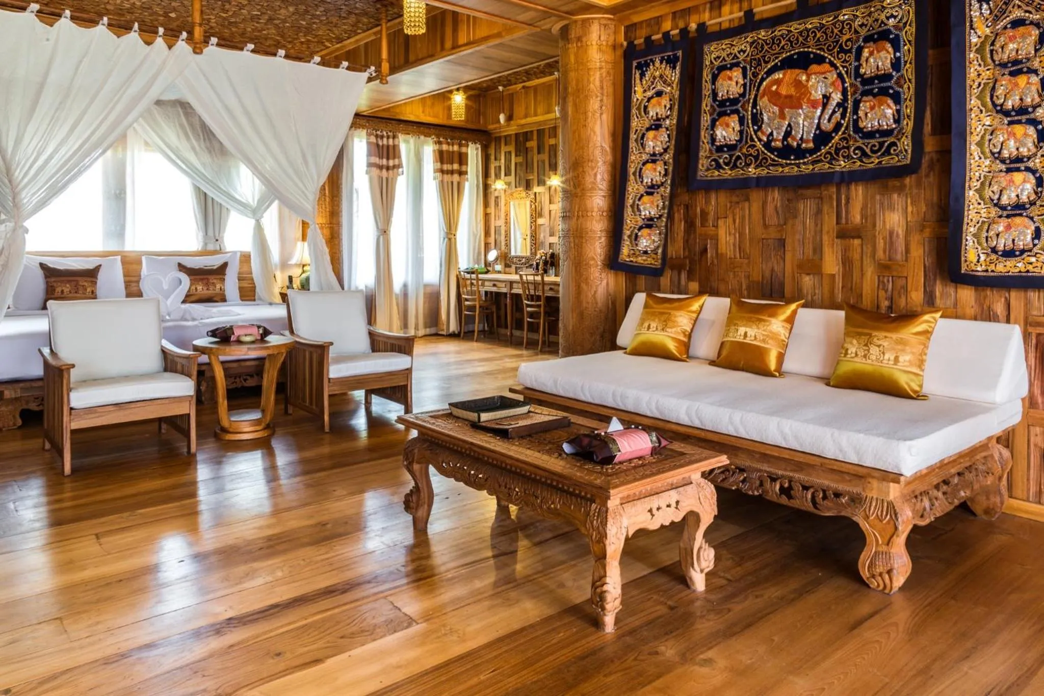 Living room in Santhiya Phuket Natai Resort & Spa