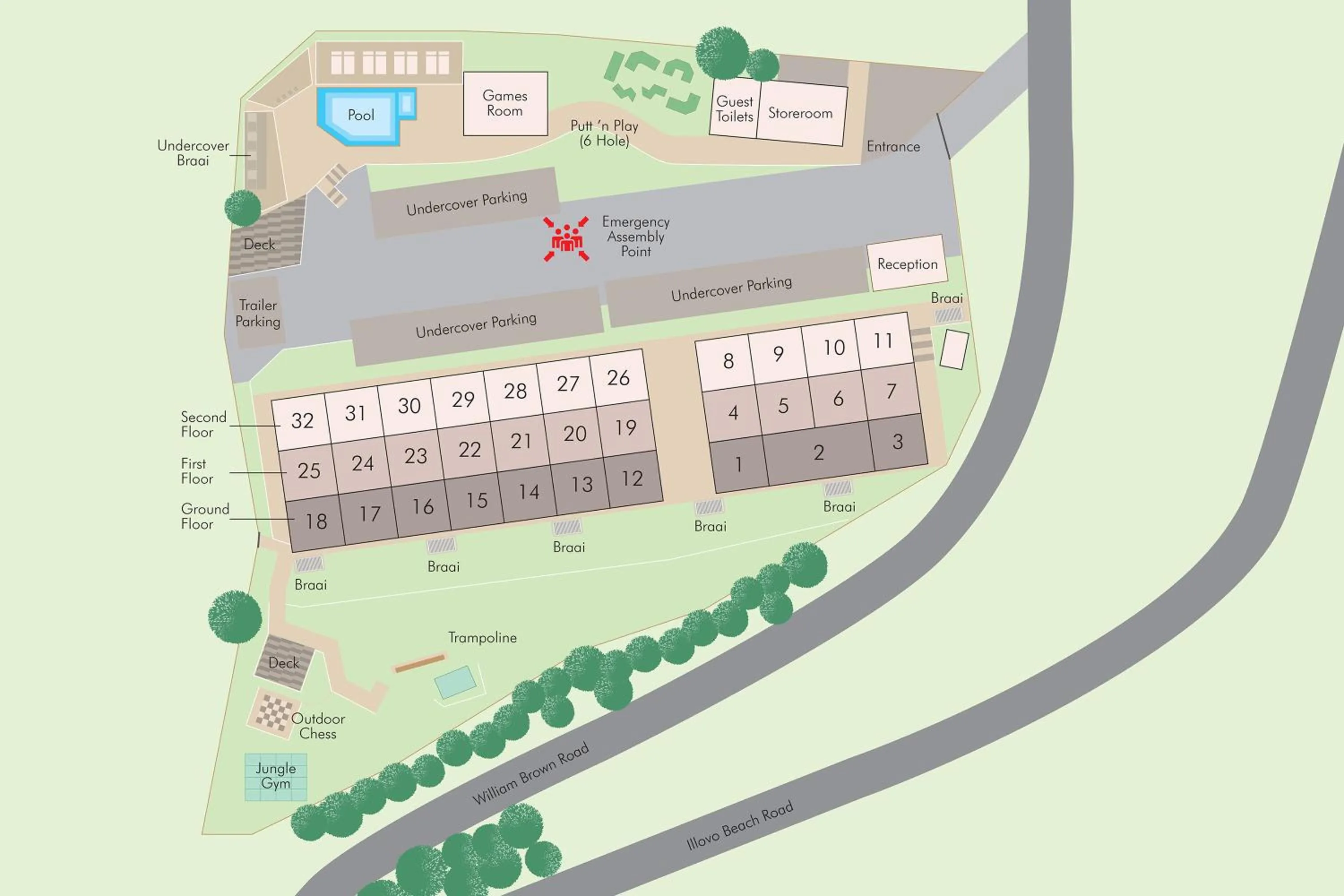 Landmark view in Illovo Beach Club