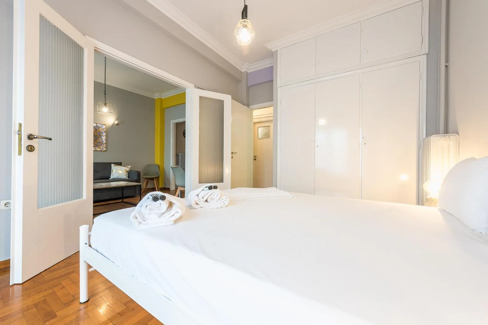 Bed in Athens Boutique Apartment by Cloudkeys