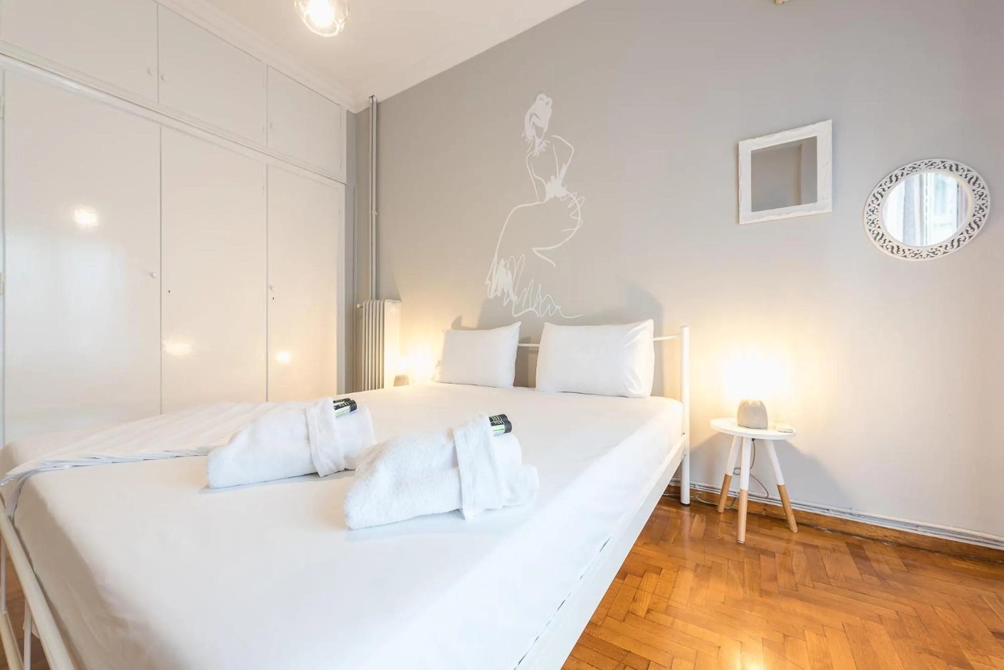 Bed in Athens Boutique Apartment by Cloudkeys