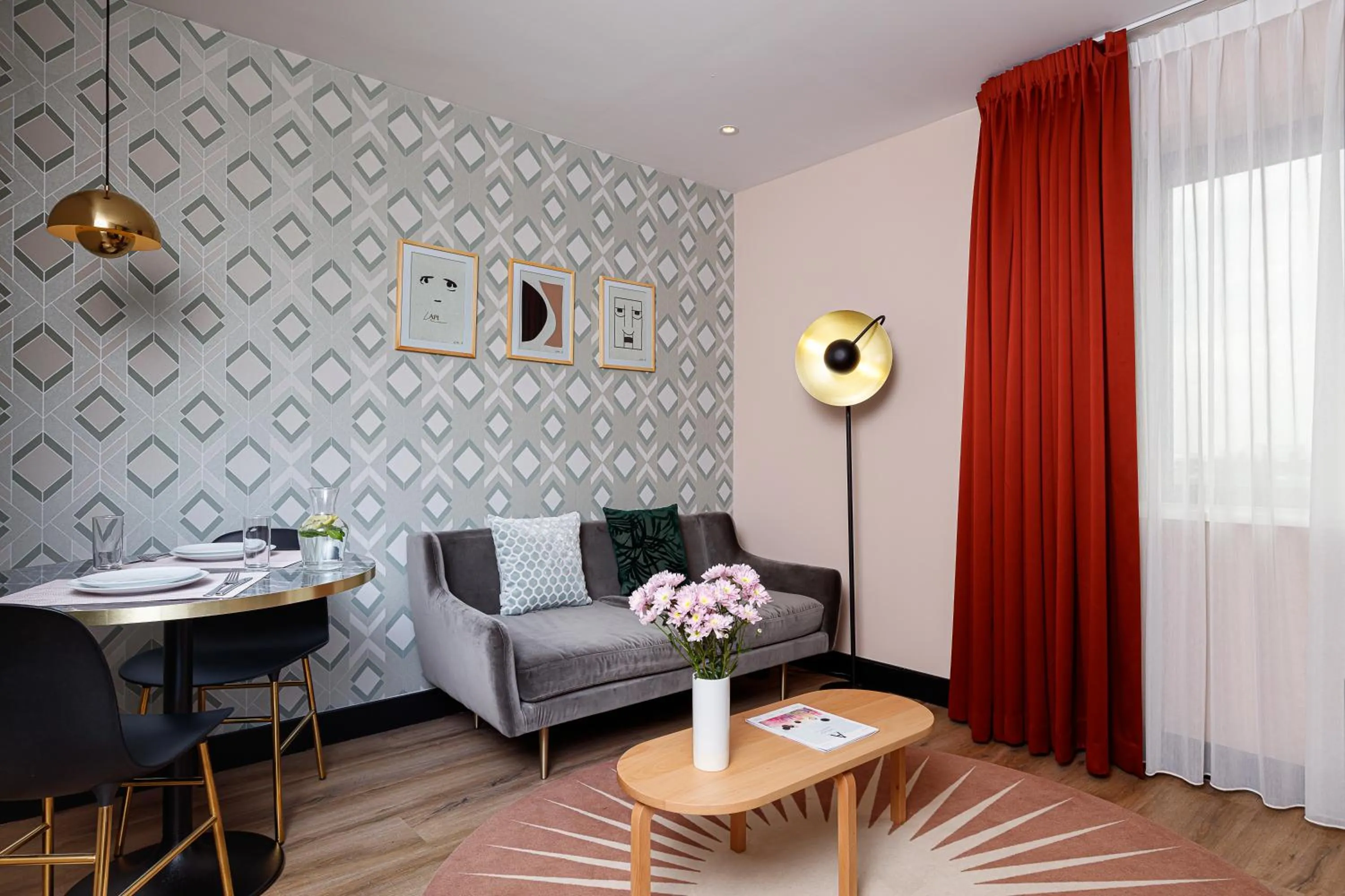 Living room in Citadines Sloterdijk Station Amsterdam