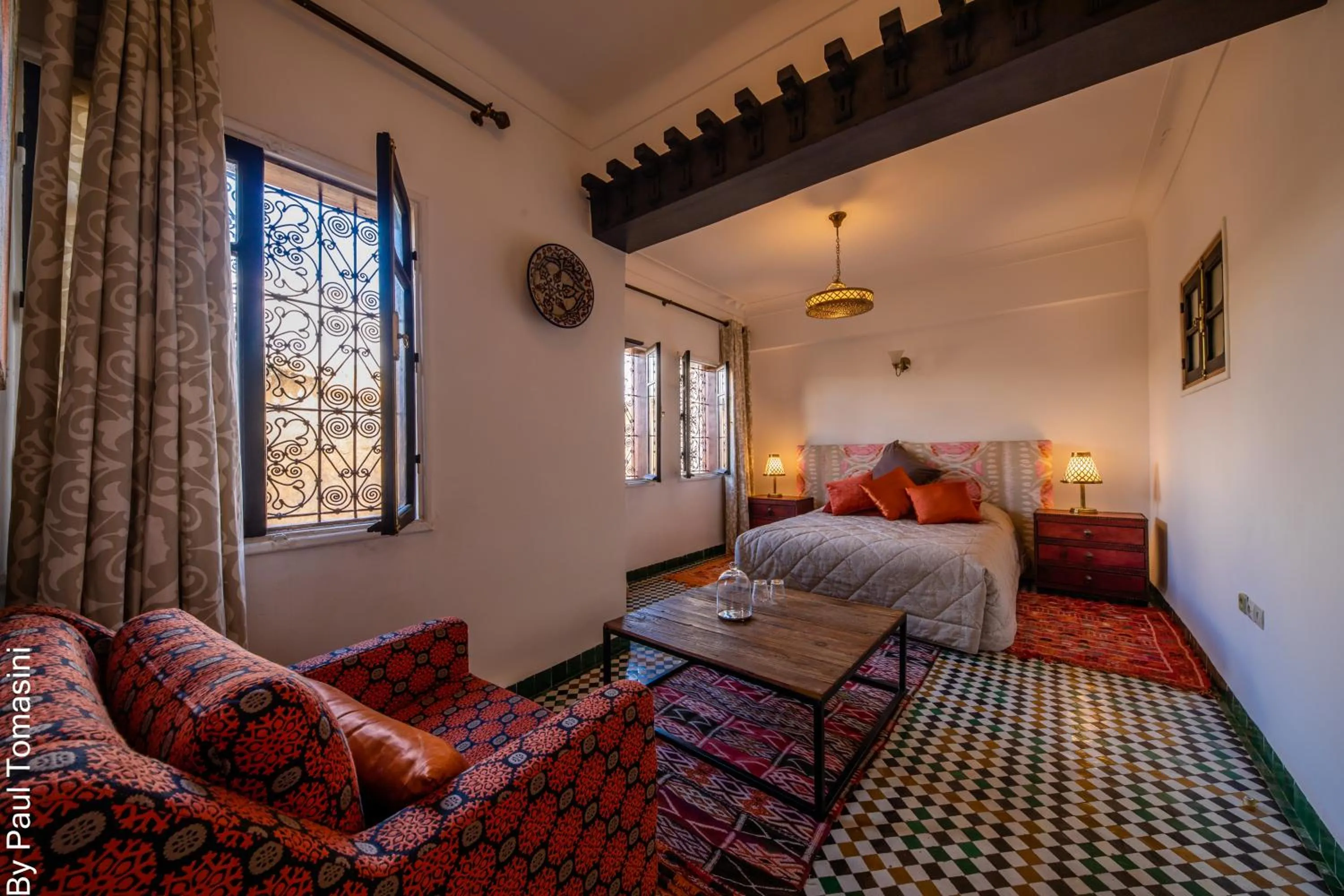 Bed in Riad Fes Nass Zmane