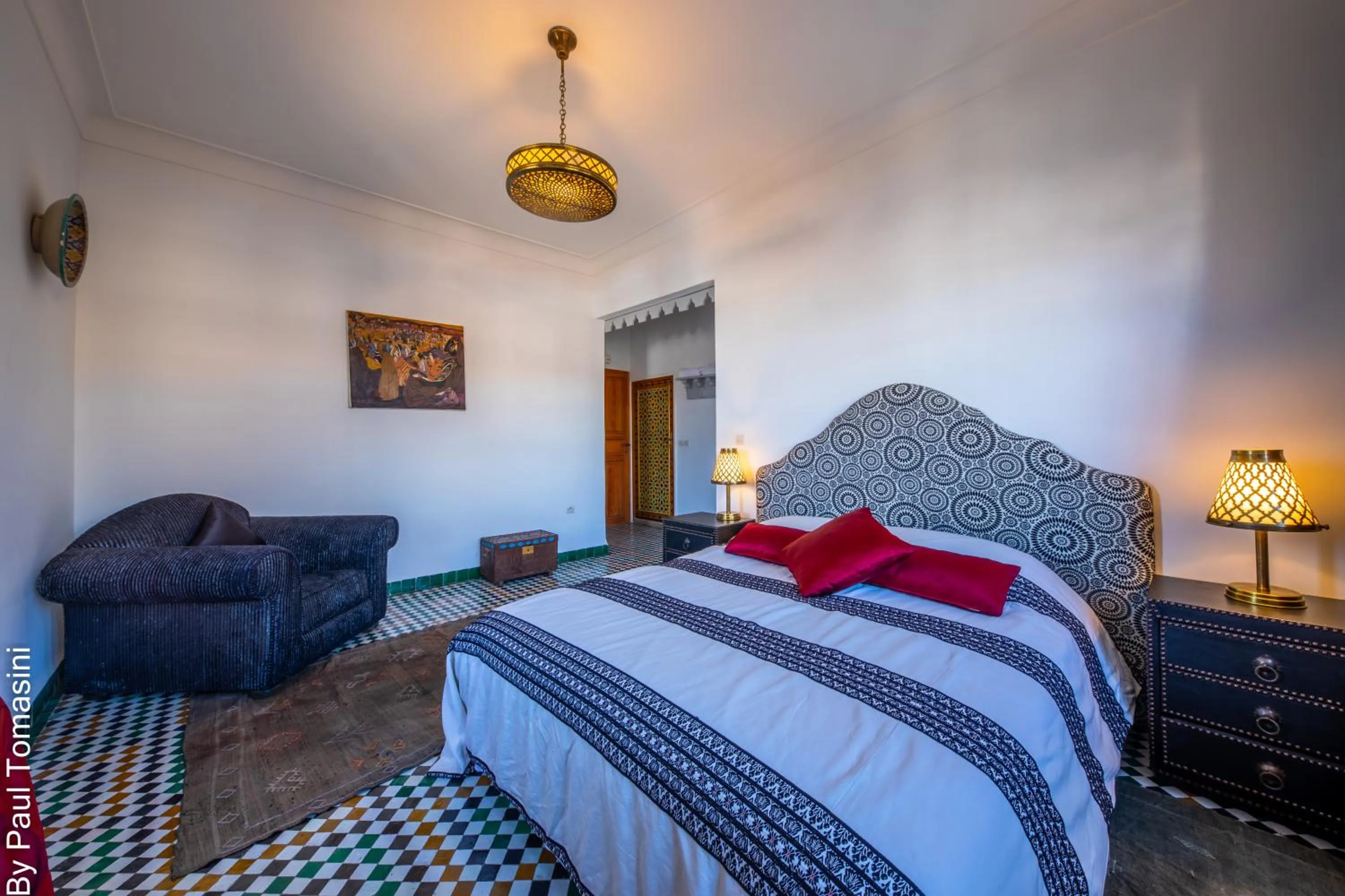 Bed in Riad Fes Nass Zmane