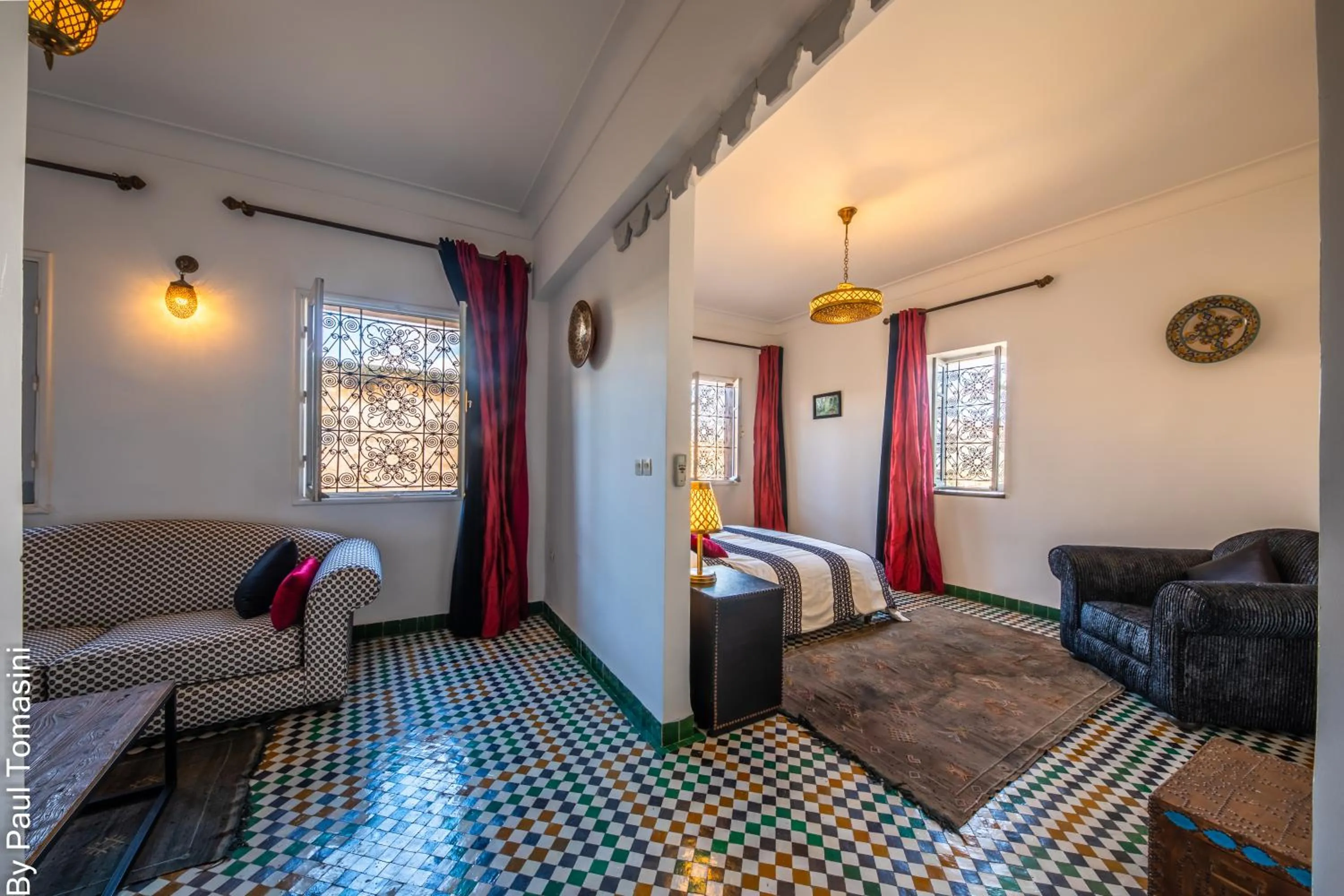 Bed in Riad Fes Nass Zmane