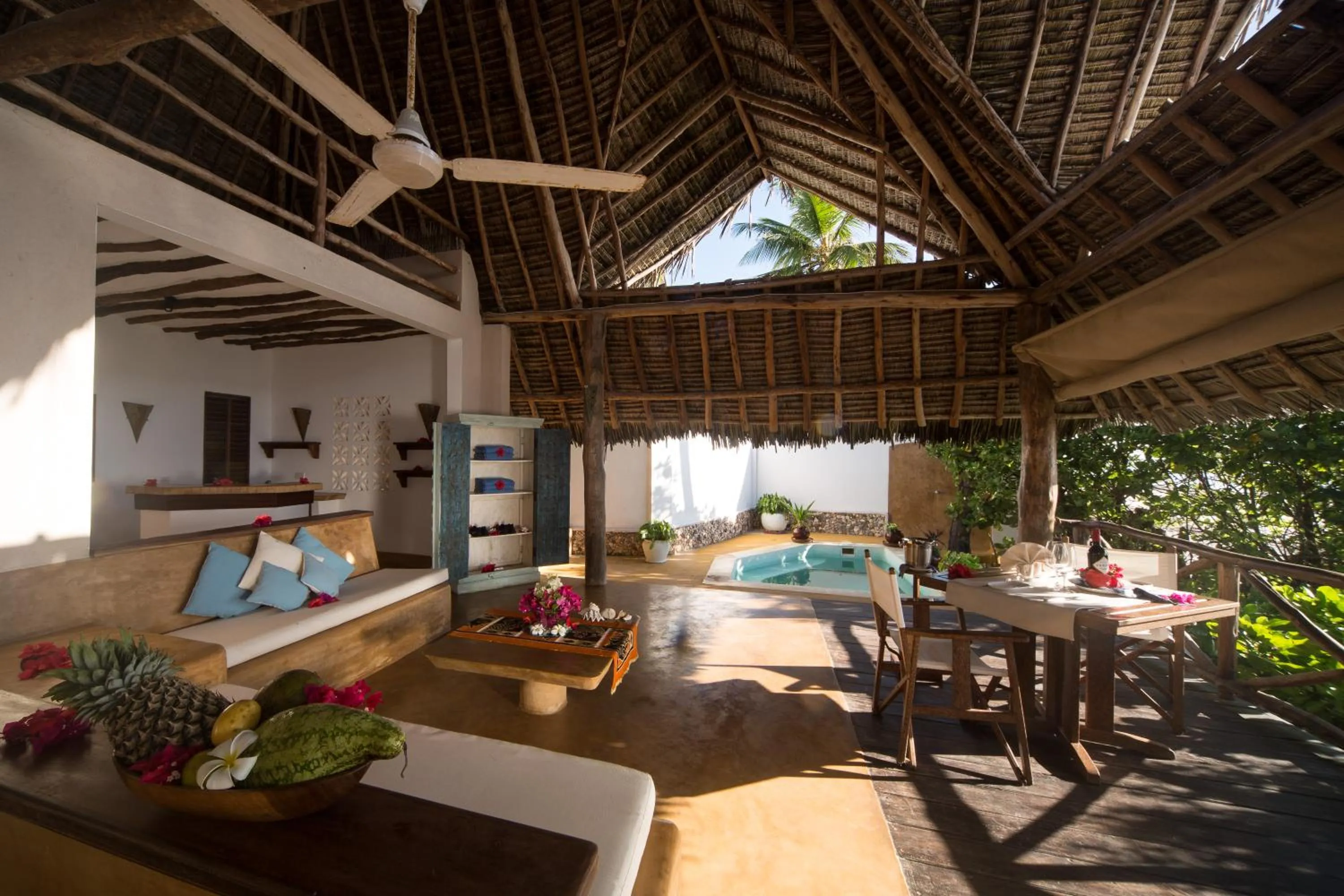 Seating area in SeVi Boutique Hotel