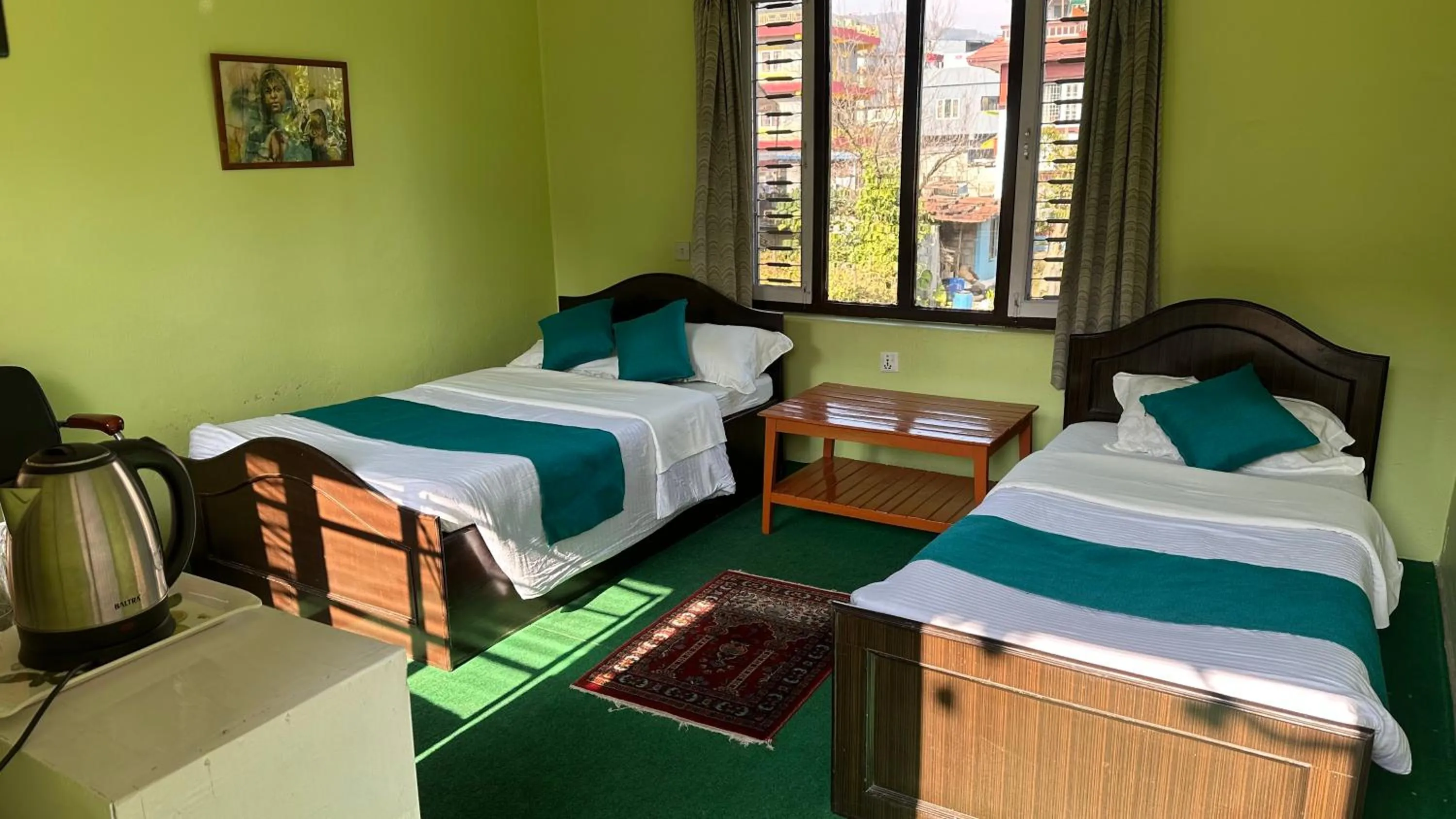 Bed in New Pokhara Lodge - Pokhara Lakeside