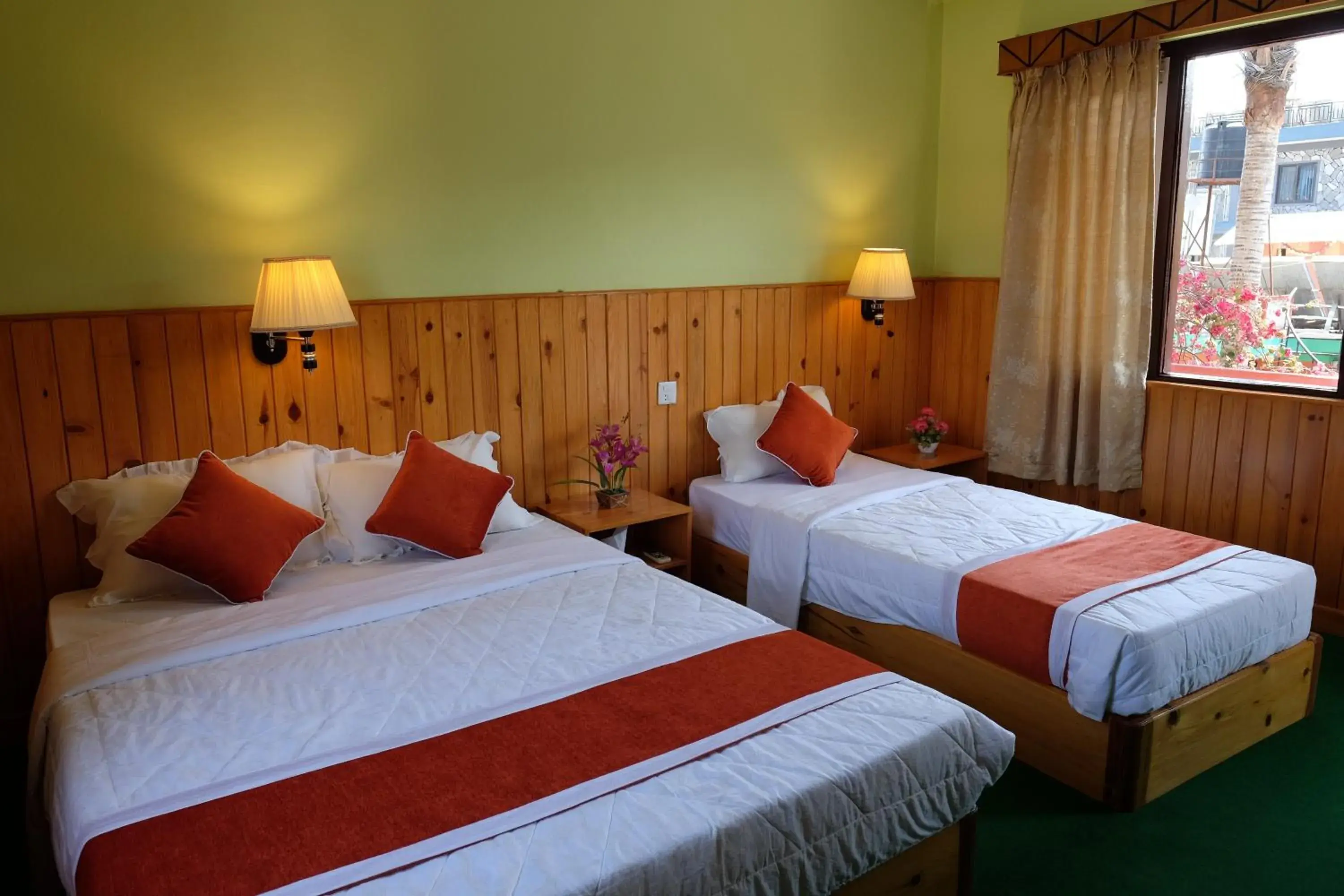 Deluxe Double or Twin Room with Mountain View - single occupancy in New Pokhara Lodge - Pokhara Lakeside Deluxe Double or Twin Room with Mountain View - single occupancy in New Pokhara Lodge - Pokhara Lakeside