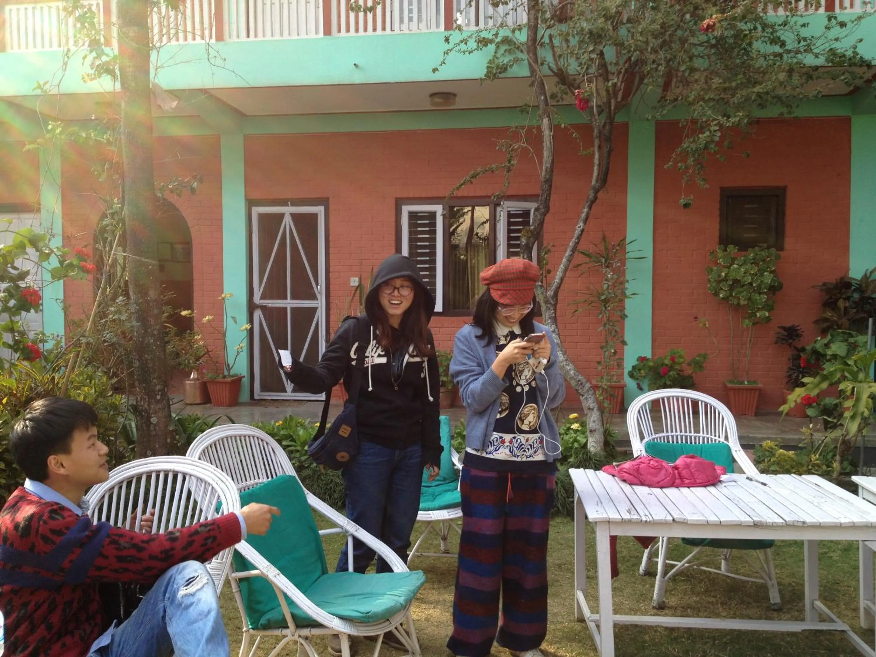 group of guests in New Pokhara Lodge - Pokhara Lakeside