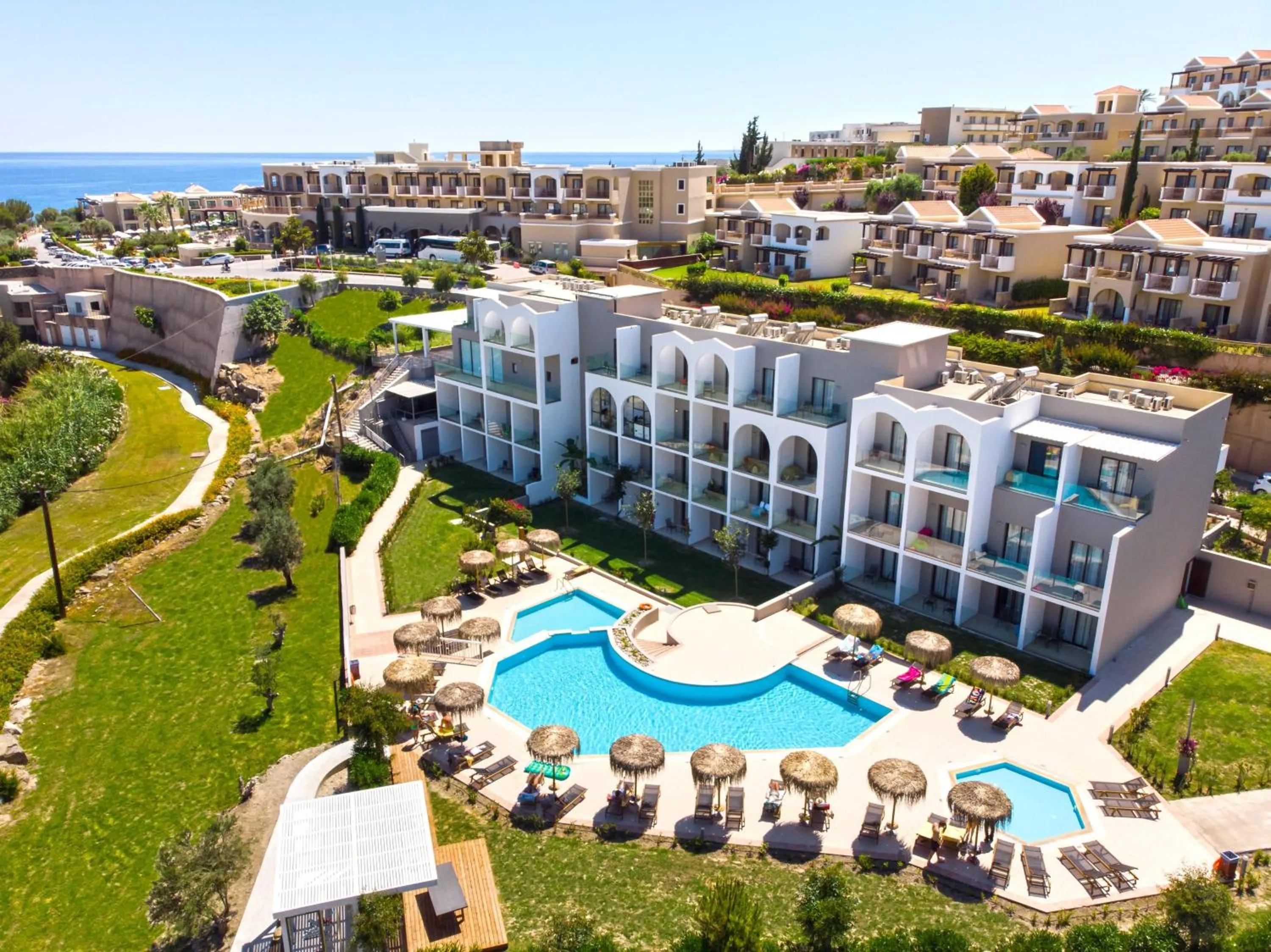 Bird's eye view in Lindos Breeze Beach Hotel