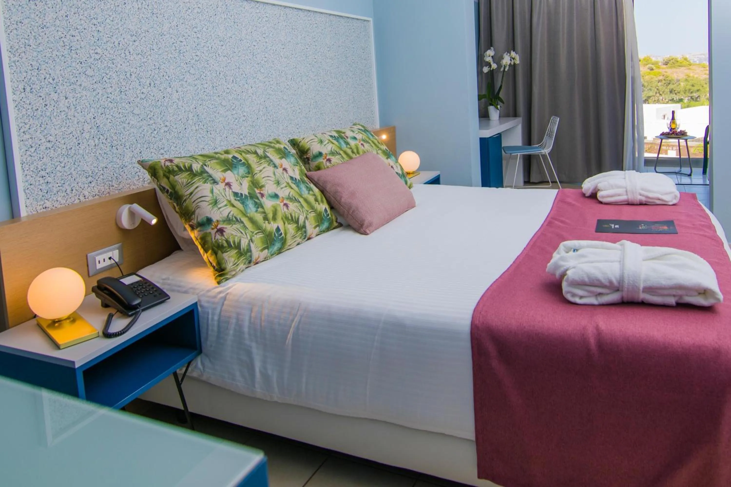 Photo of the whole room, Bed in Lindos Breeze Beach Hotel