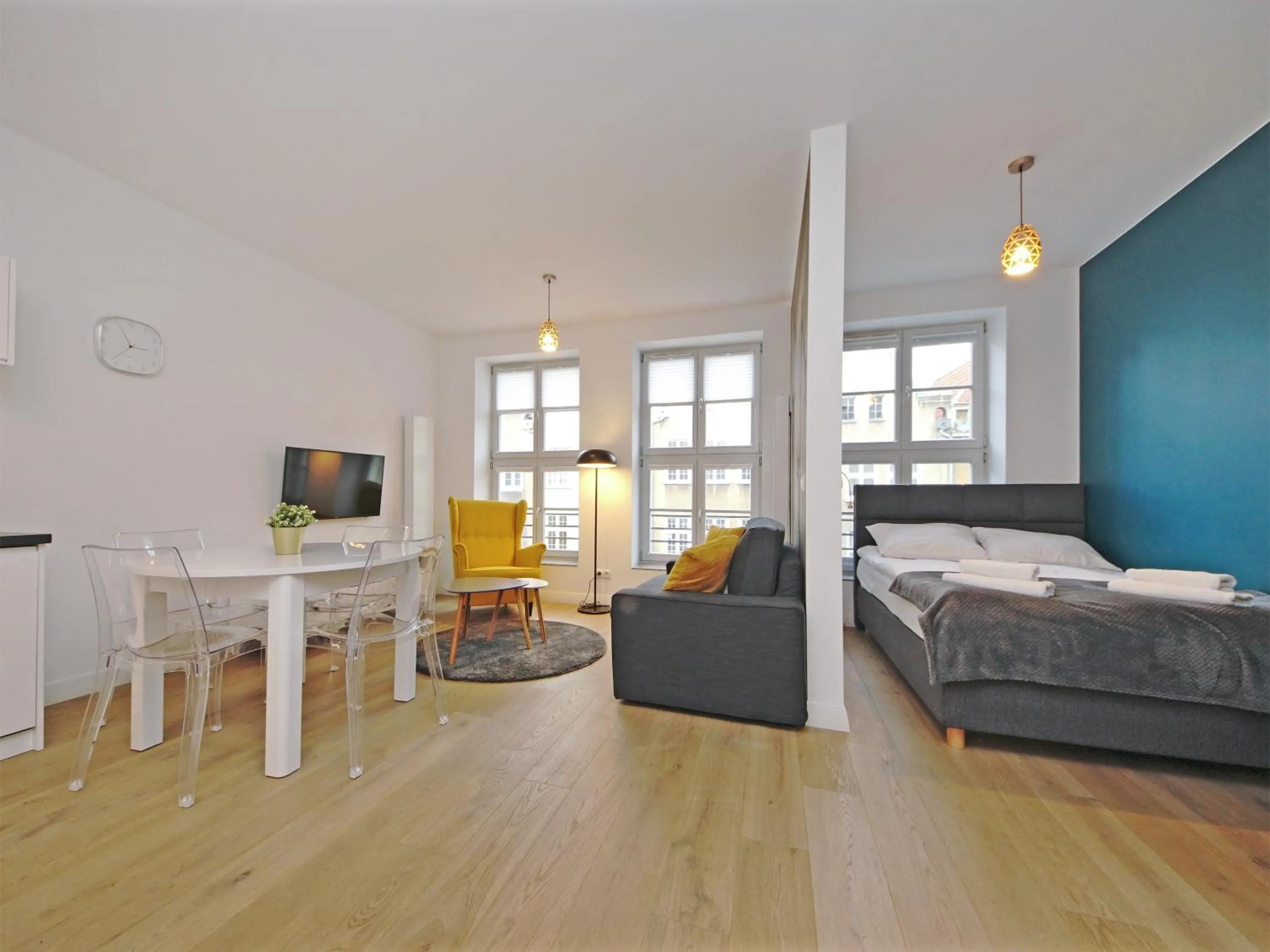 Living room, Bed in Old Town by Apartmore