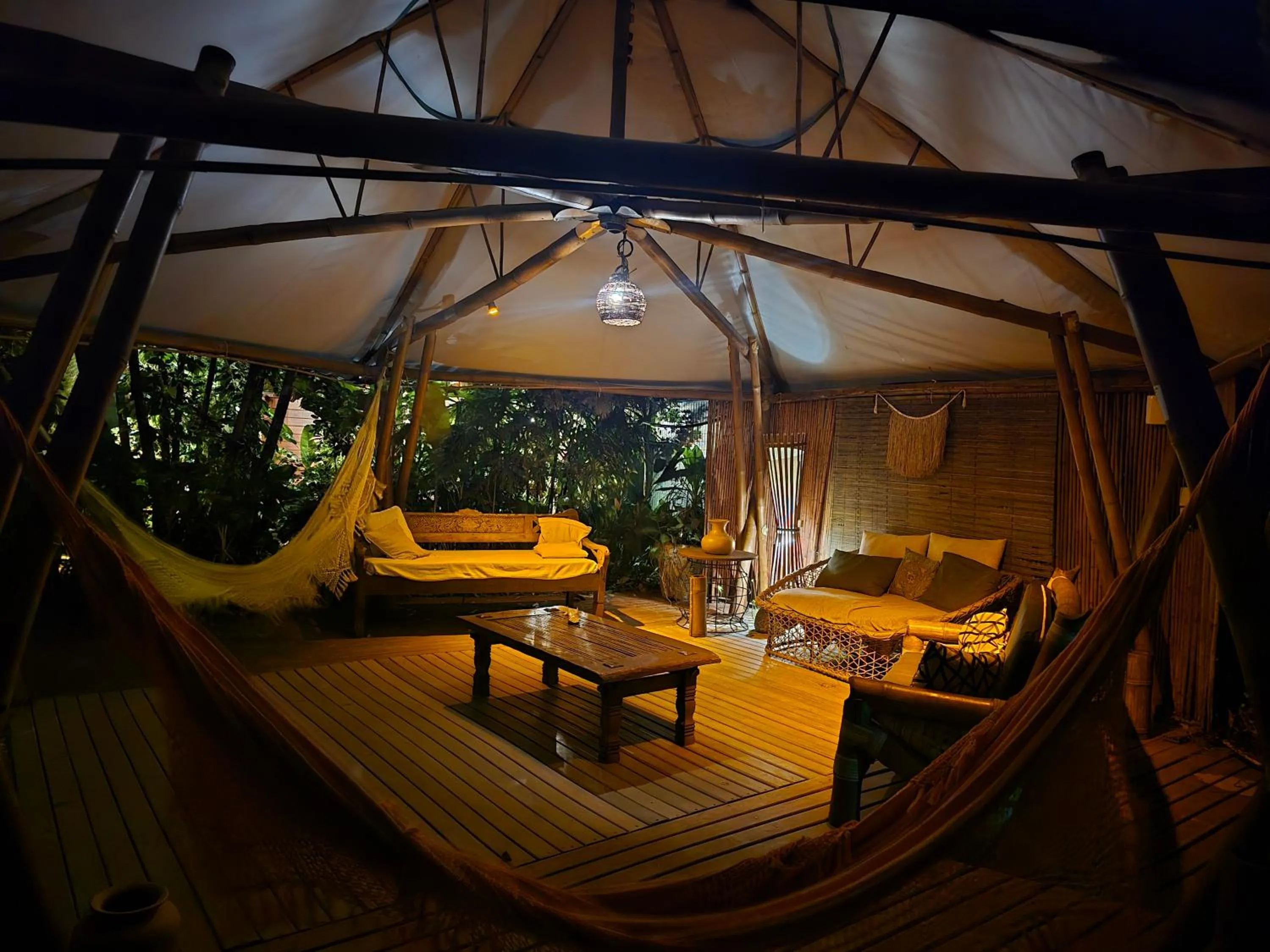 Seating area in Pousada Treze Luas