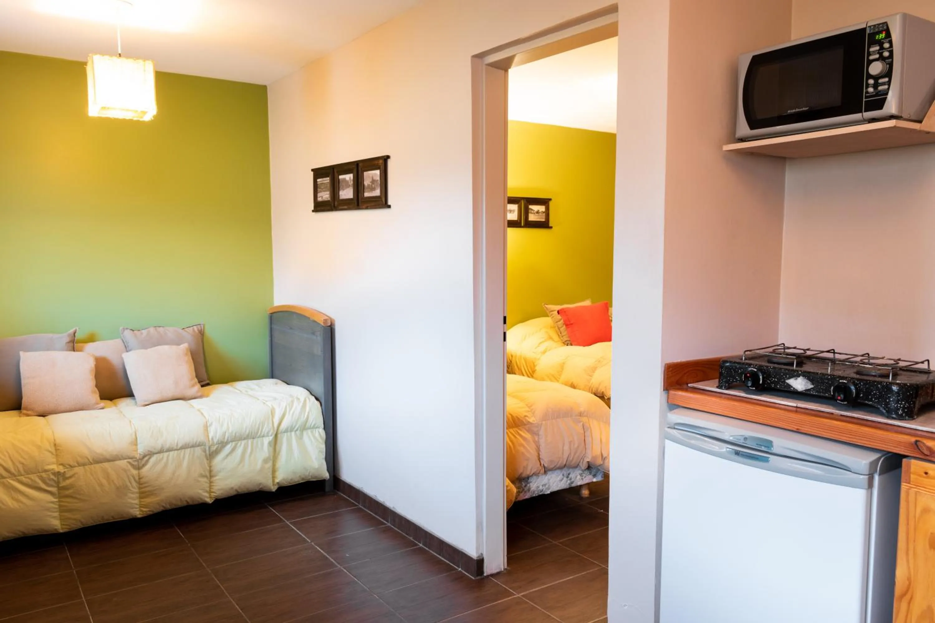 Bedroom in Paraiso Patagónico Bungalows and Aparts