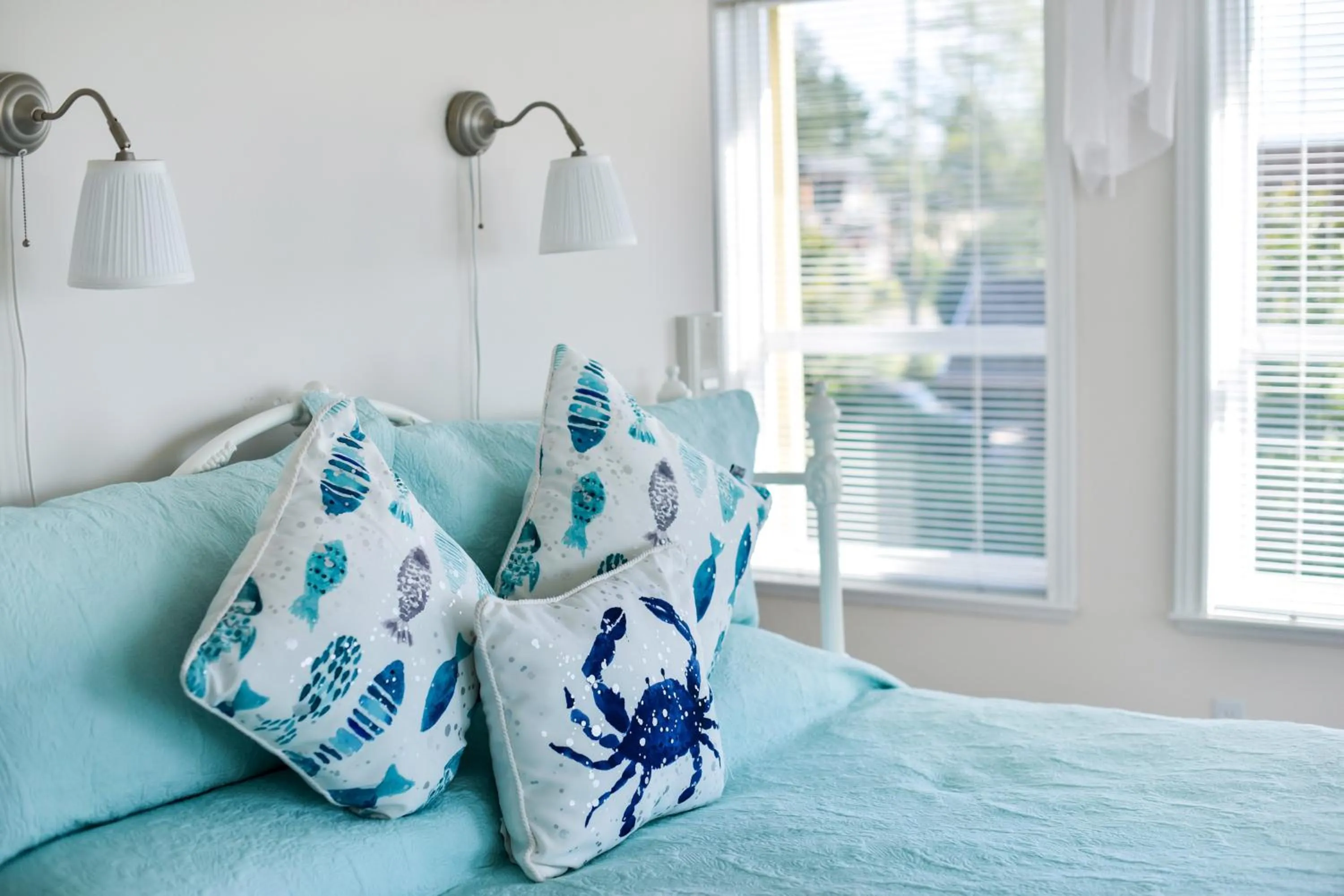 Bed in Star of the Sea guest house