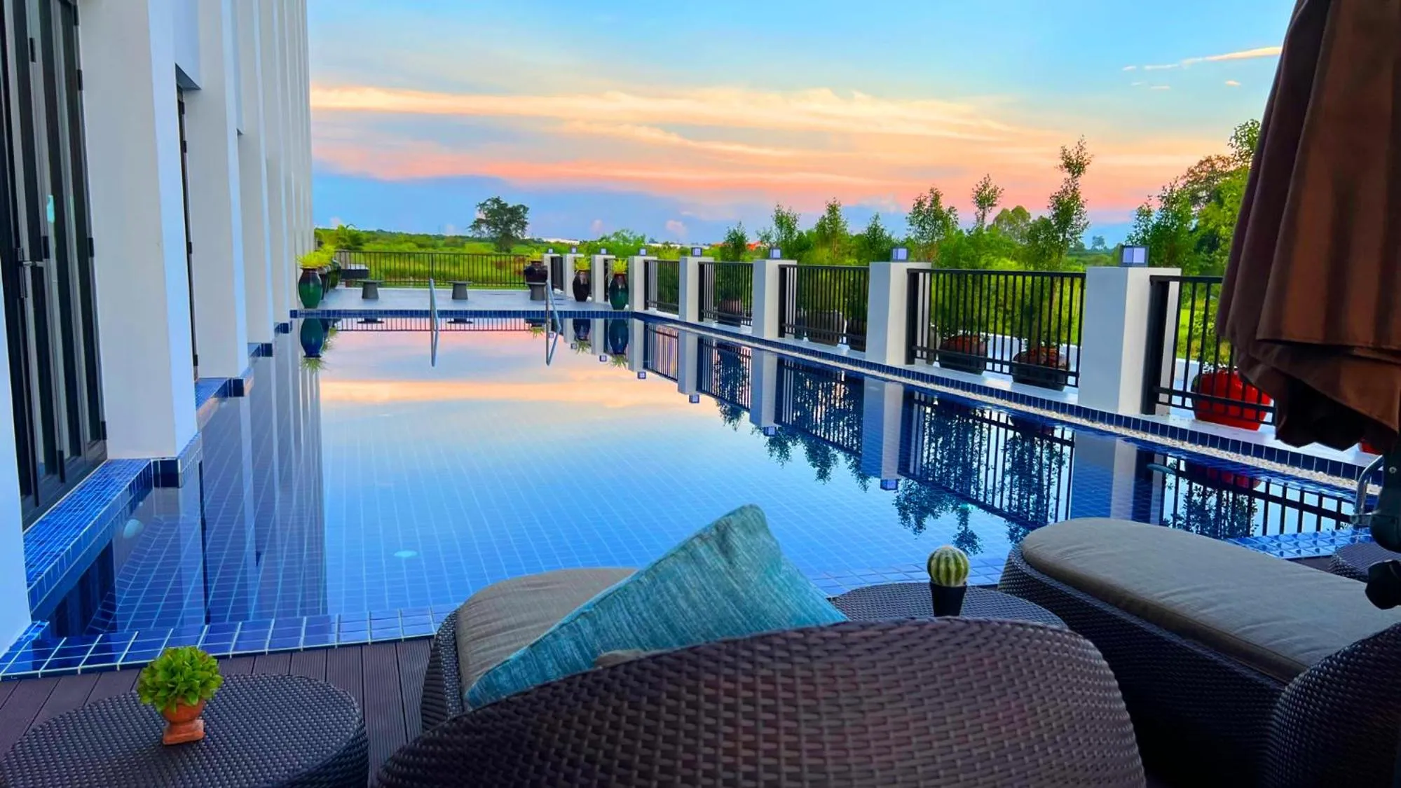 Pool view in Savan Resorts