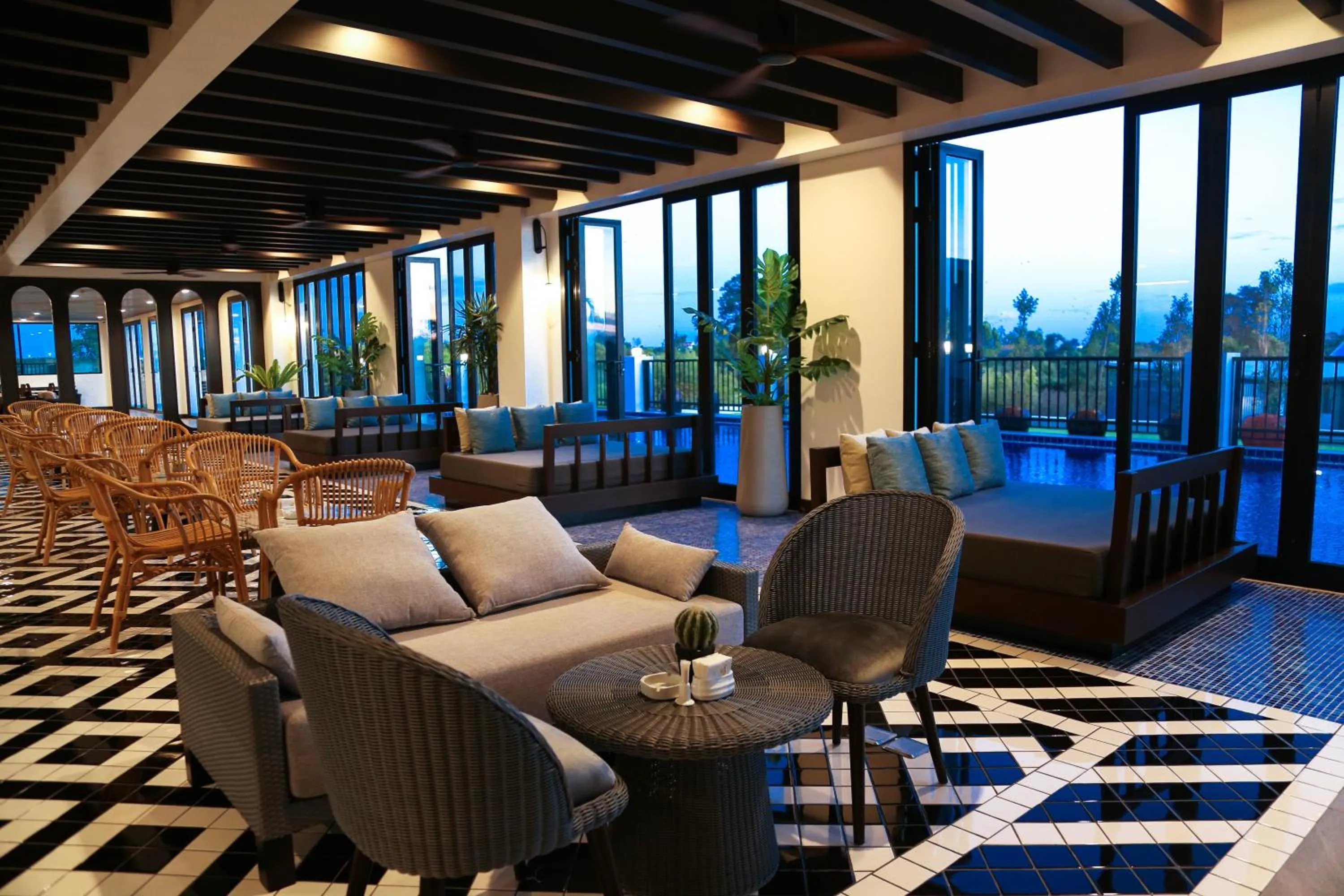 Seating area in Savan Resorts