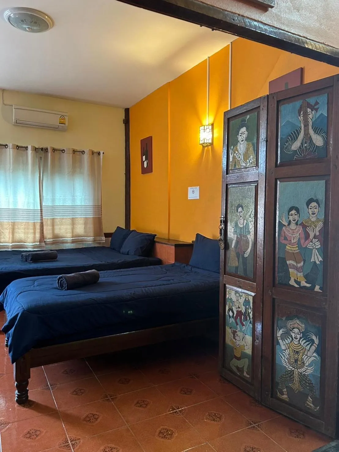 Bed in Baan Are Gong Riverside Homestay